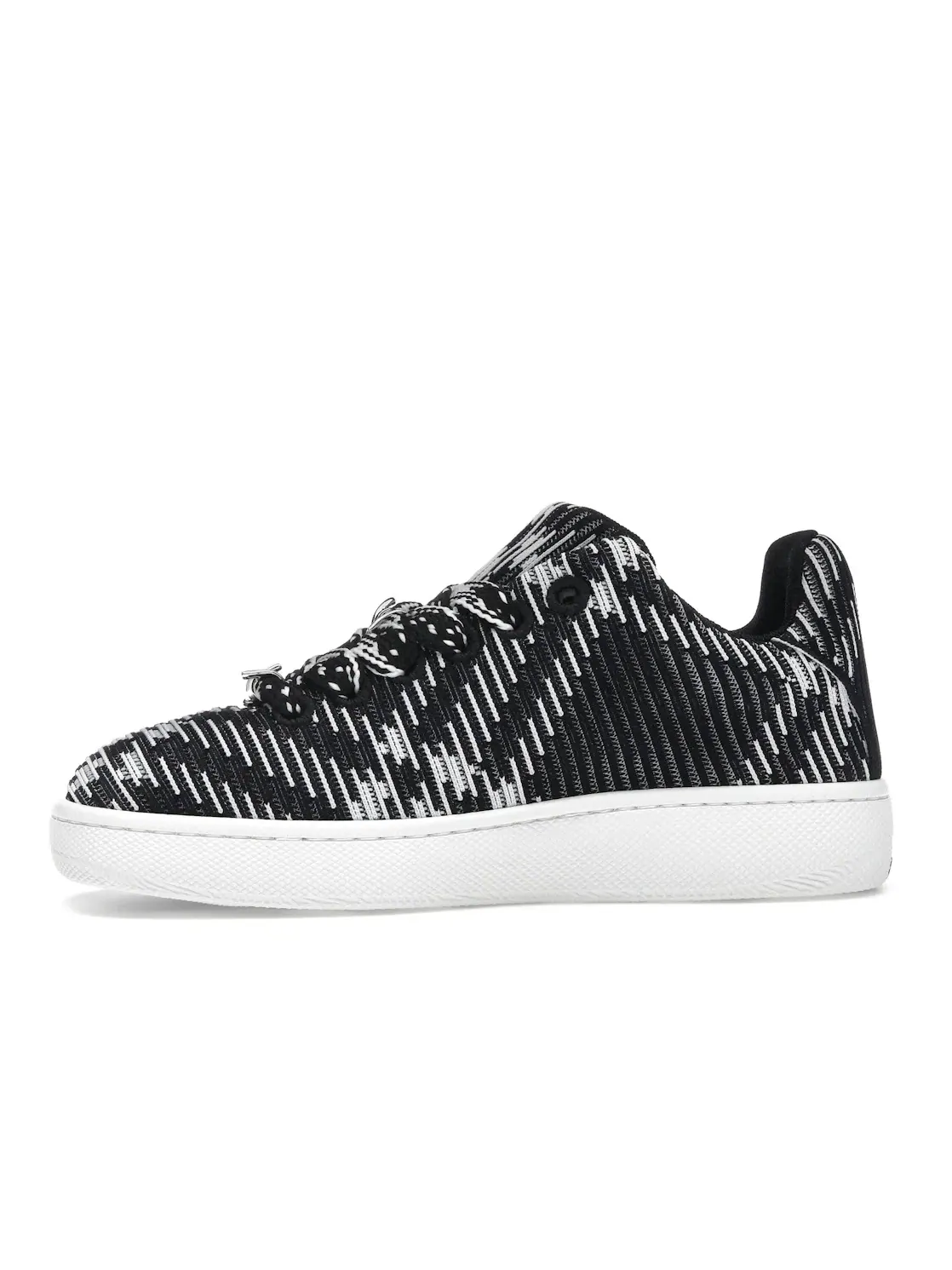 Мужские кроссовки с принтом Burberry Check Knit Box Sneaker Burberry — изображение 3 из 4, черный/белый