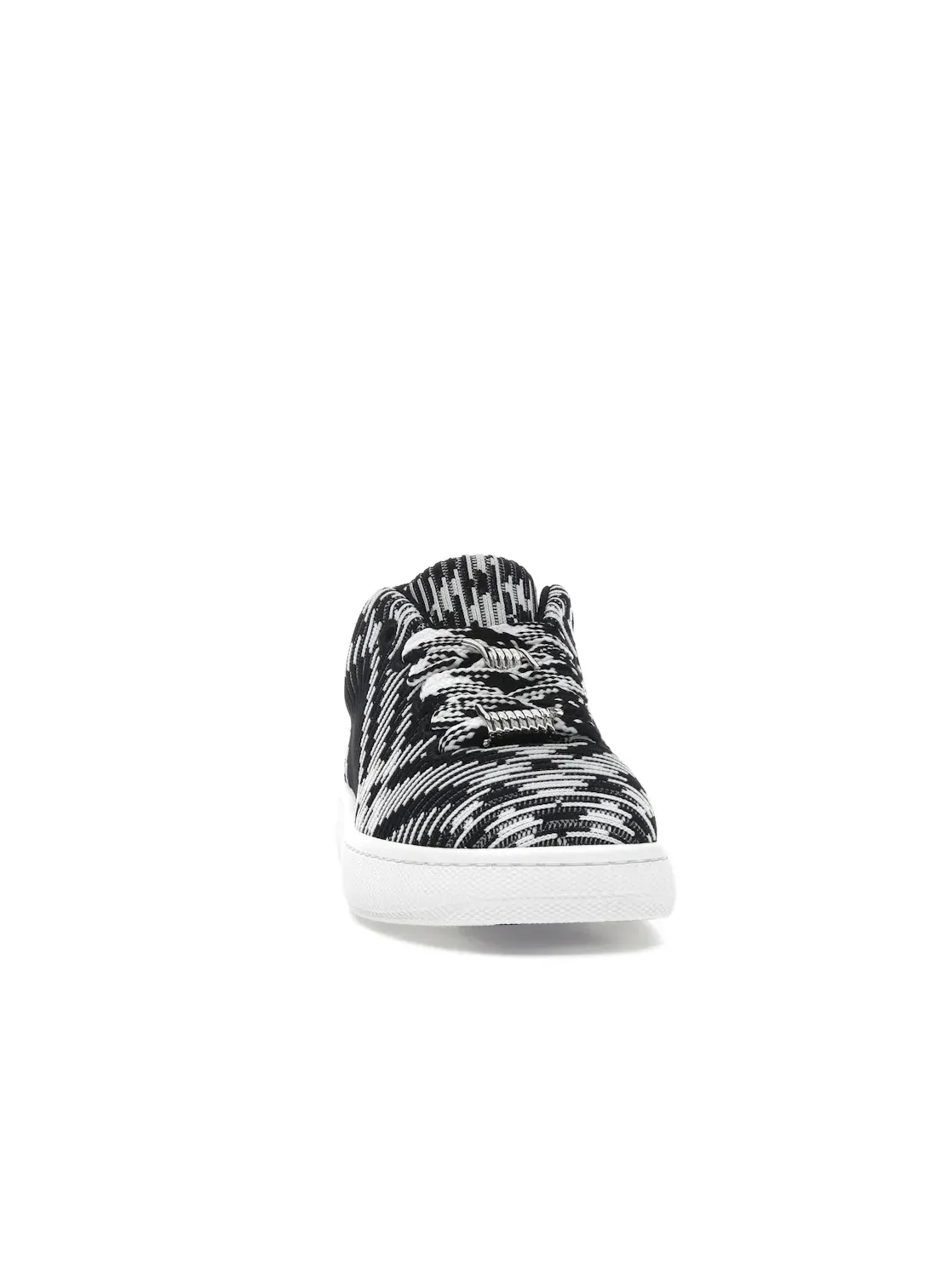 Женские кеды с принтом Burberry Check Knit Box Sneaker Burberry — изображение 2 из 4, черный/белый