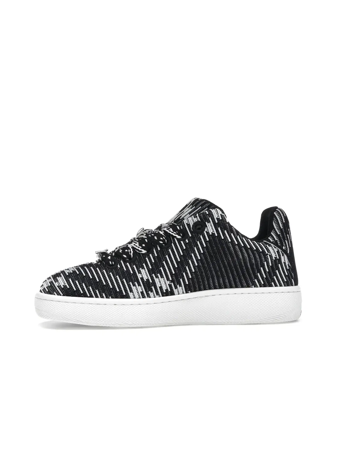Женские кеды с принтом Burberry Check Knit Box Sneaker Burberry — изображение 3 из 4, черный/белый