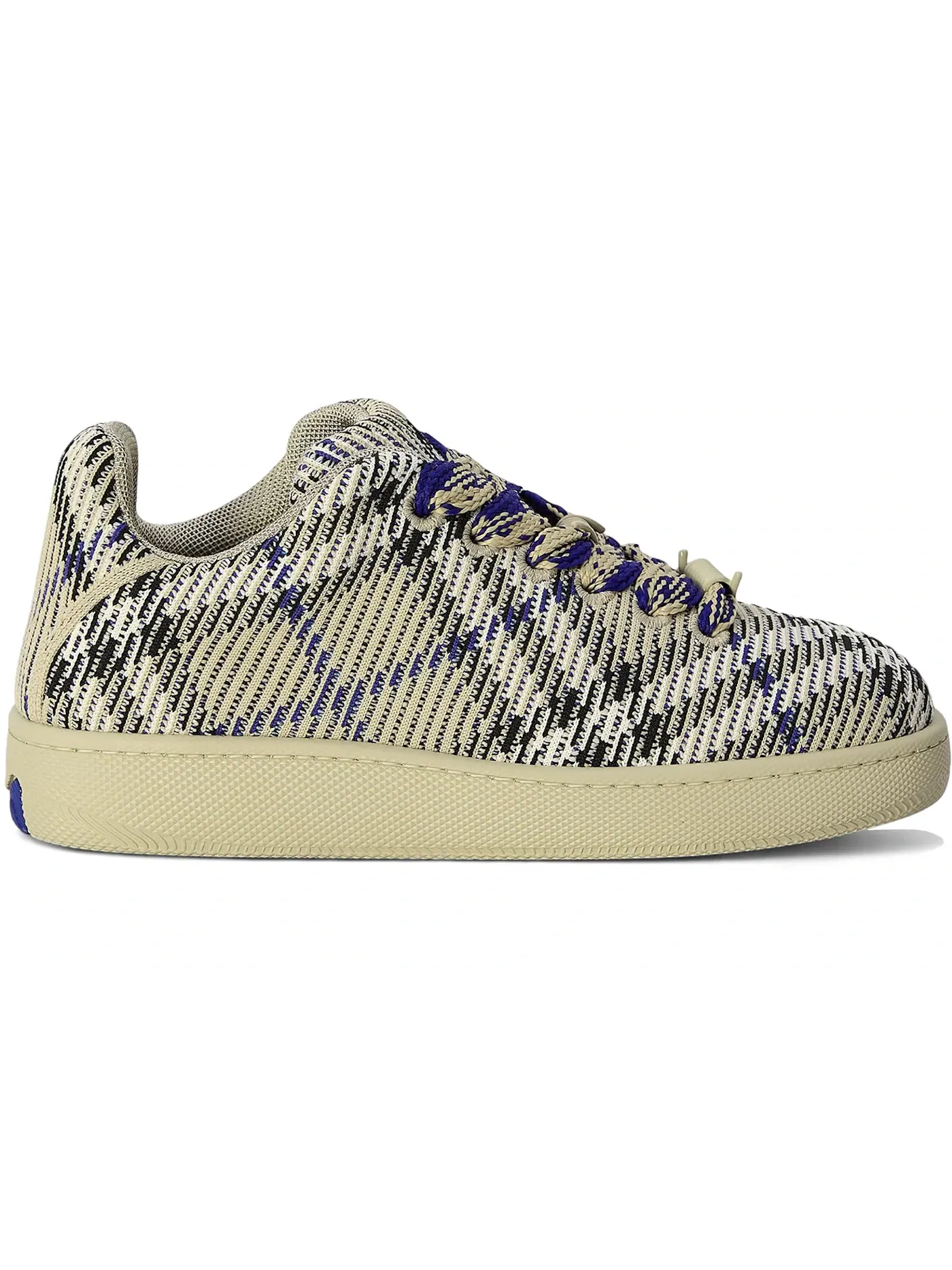Мужские кеды с принтом Burberry Check Knit Box Sneaker Burberry — изображение 1 из 1, лишайник