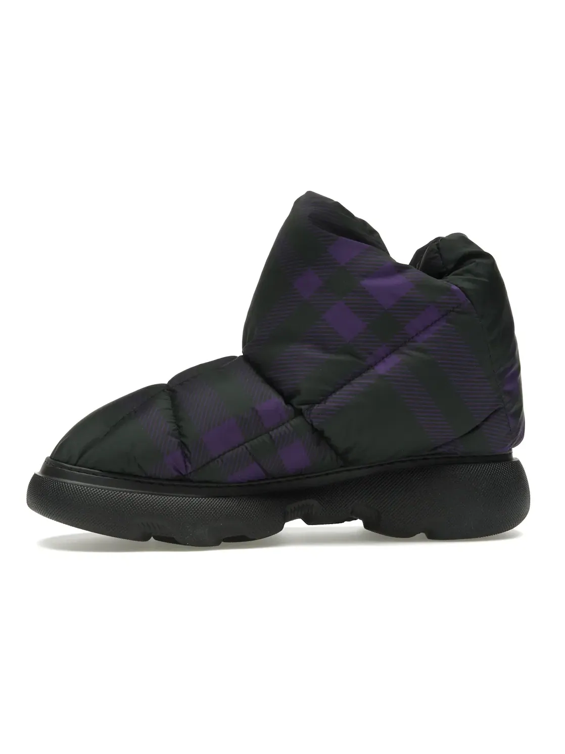 Мужские ботинки с принтом Burberry Check Pillow Boot Burberry — изображение 3 из 4, черный фиолетовый