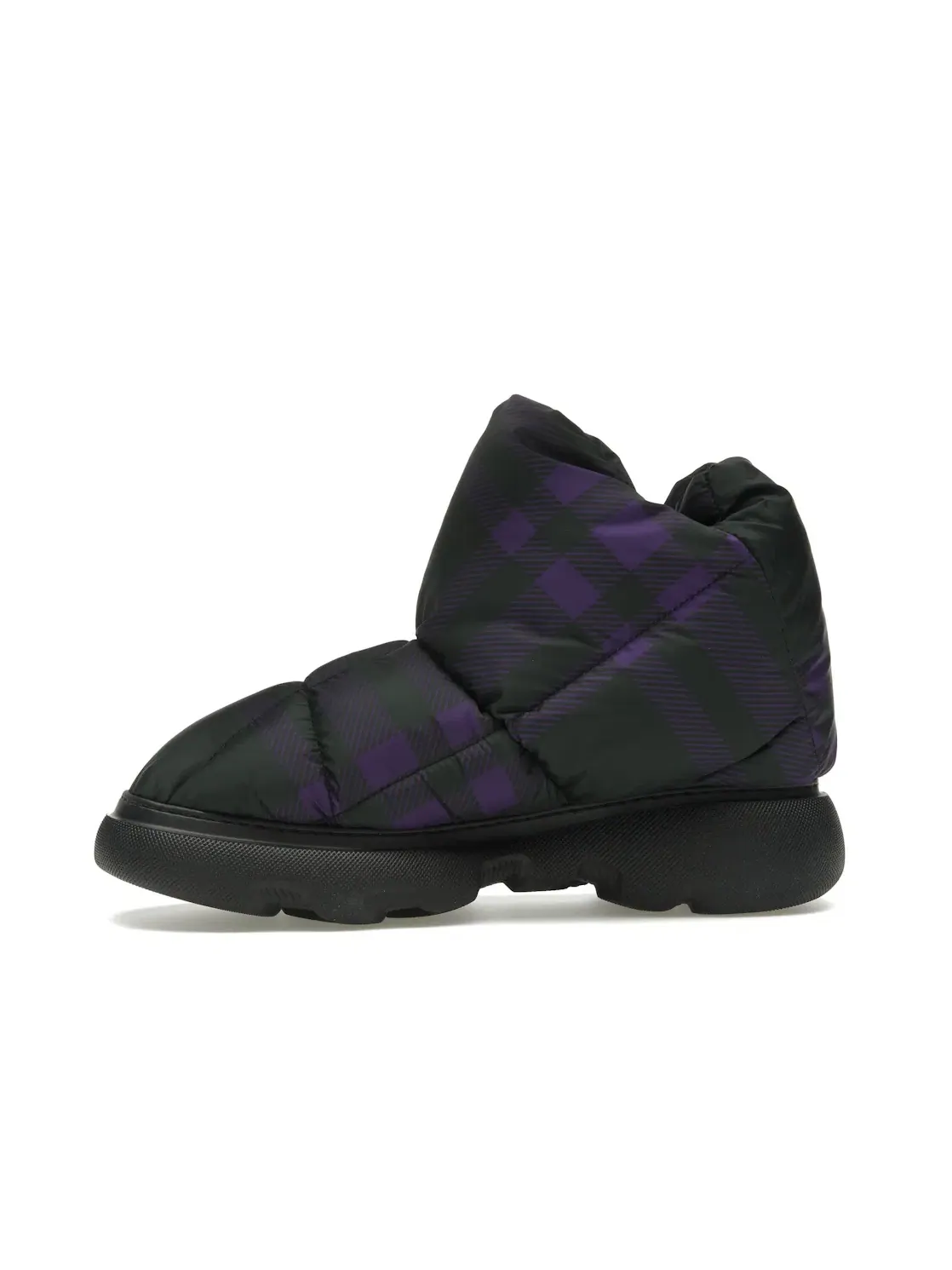 Женские ботинки с принтом Burberry Check Pillow Boot Burberry — изображение 3 из 4, черный фиолетовый