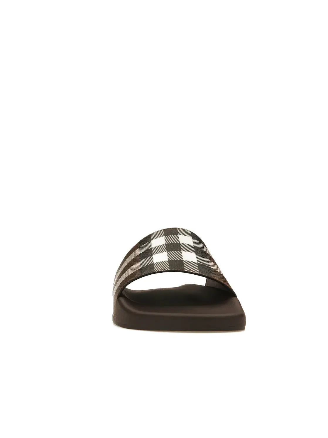 Мужские шлепанцы с принтом Burberry Check Print Slides Burberry — изображение 2 из 4, темный коричневый