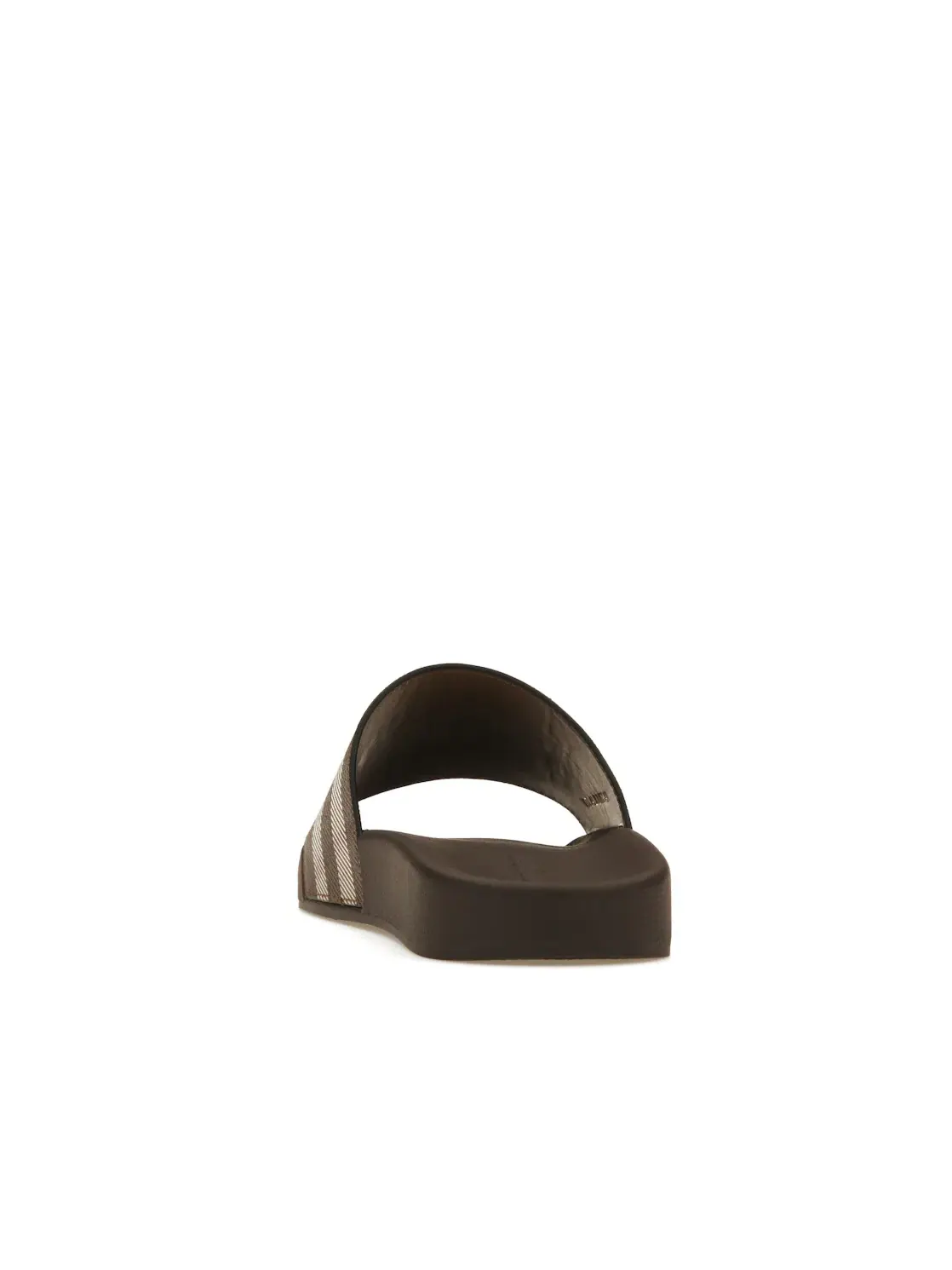 Мужские шлепанцы с принтом Burberry Check Print Slides Burberry — изображение 4 из 4, темный коричневый