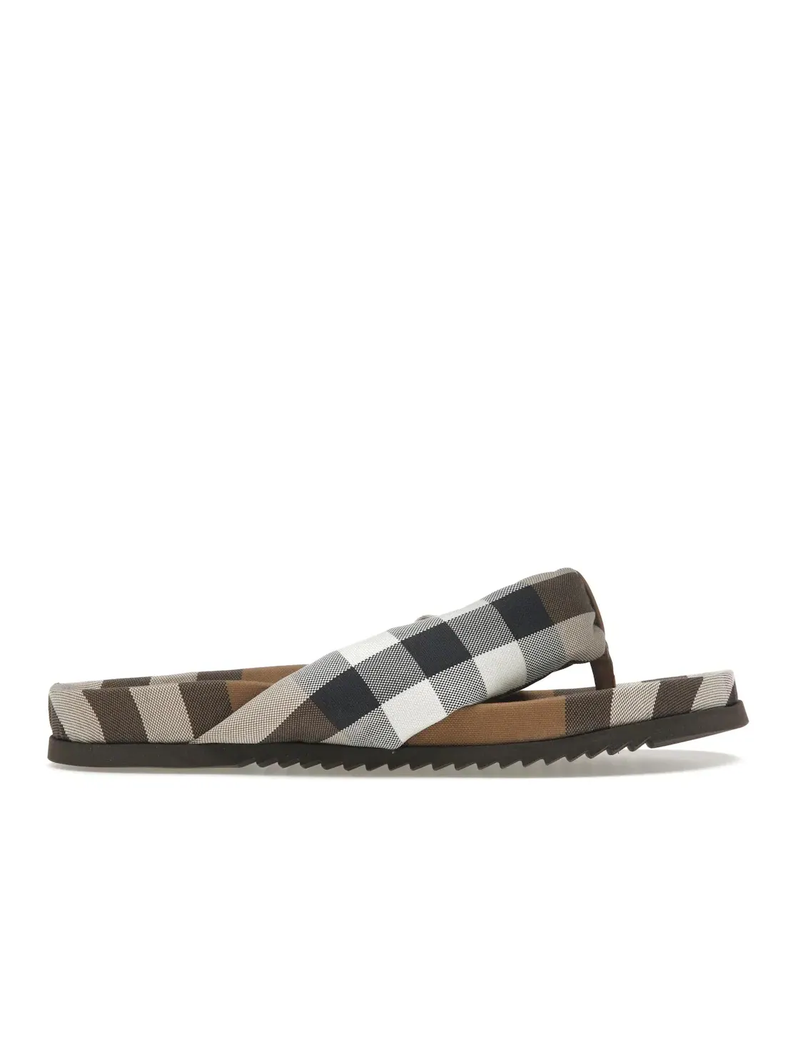Мужские шлепанцы с принтом Burberry Check Print Burberry — изображение 1 из 4, коричневый