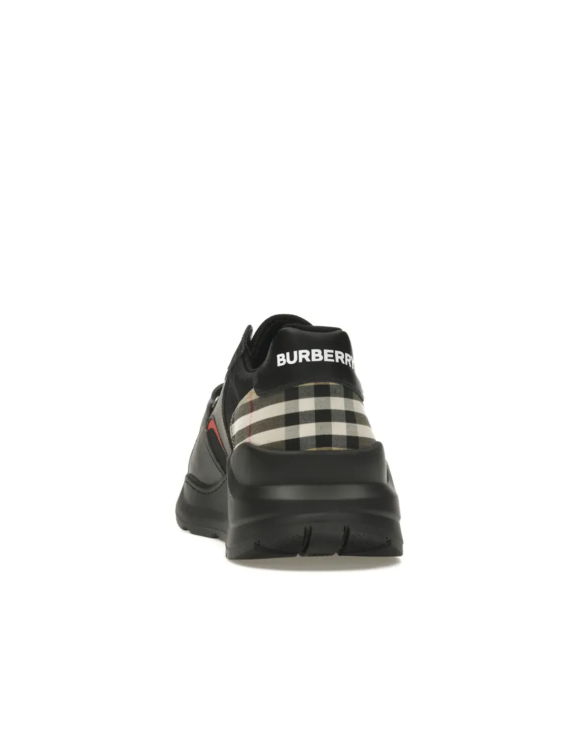 Мужские кеды из замши и кожи с принтом Burberry Check Burberry — изображение 4 из 4, черный