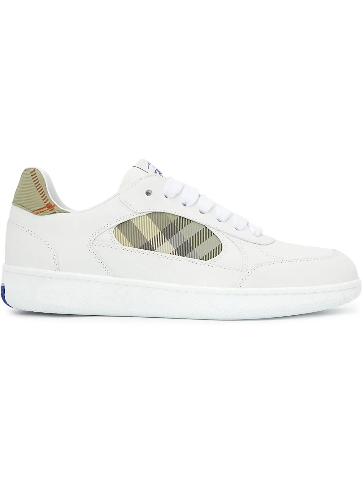Мужские кроссовки с принтом Burberry Check Terrace Mix Sneaker Burberry — изображение 1 из 1, белый/бежевый