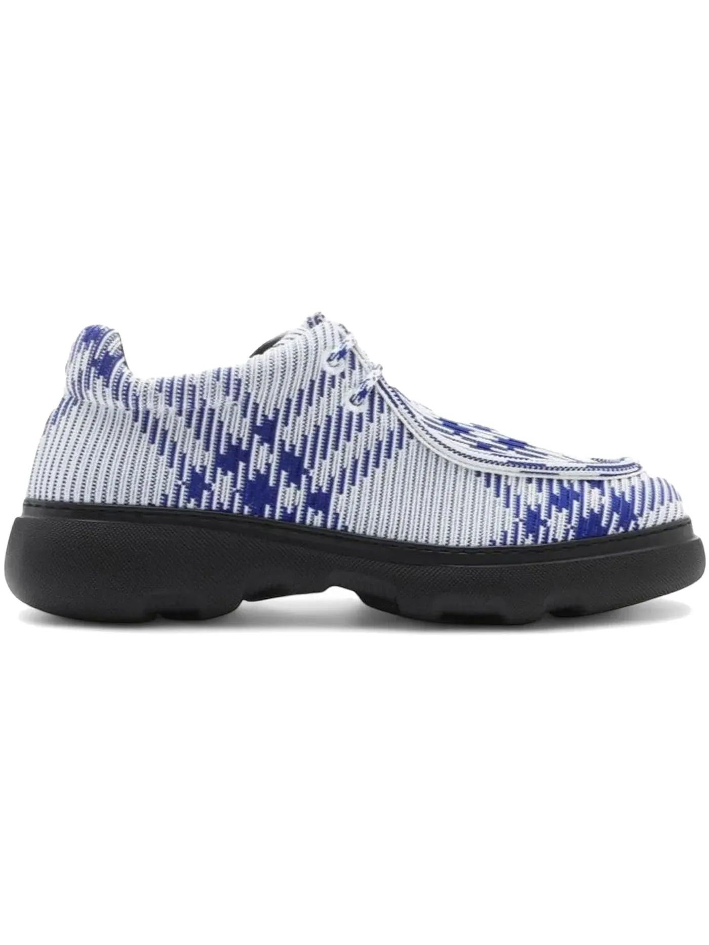 Мужские кеды с принтом Burberry Creeper Lace-up Burberry — изображение 1 из 1, синий/белый