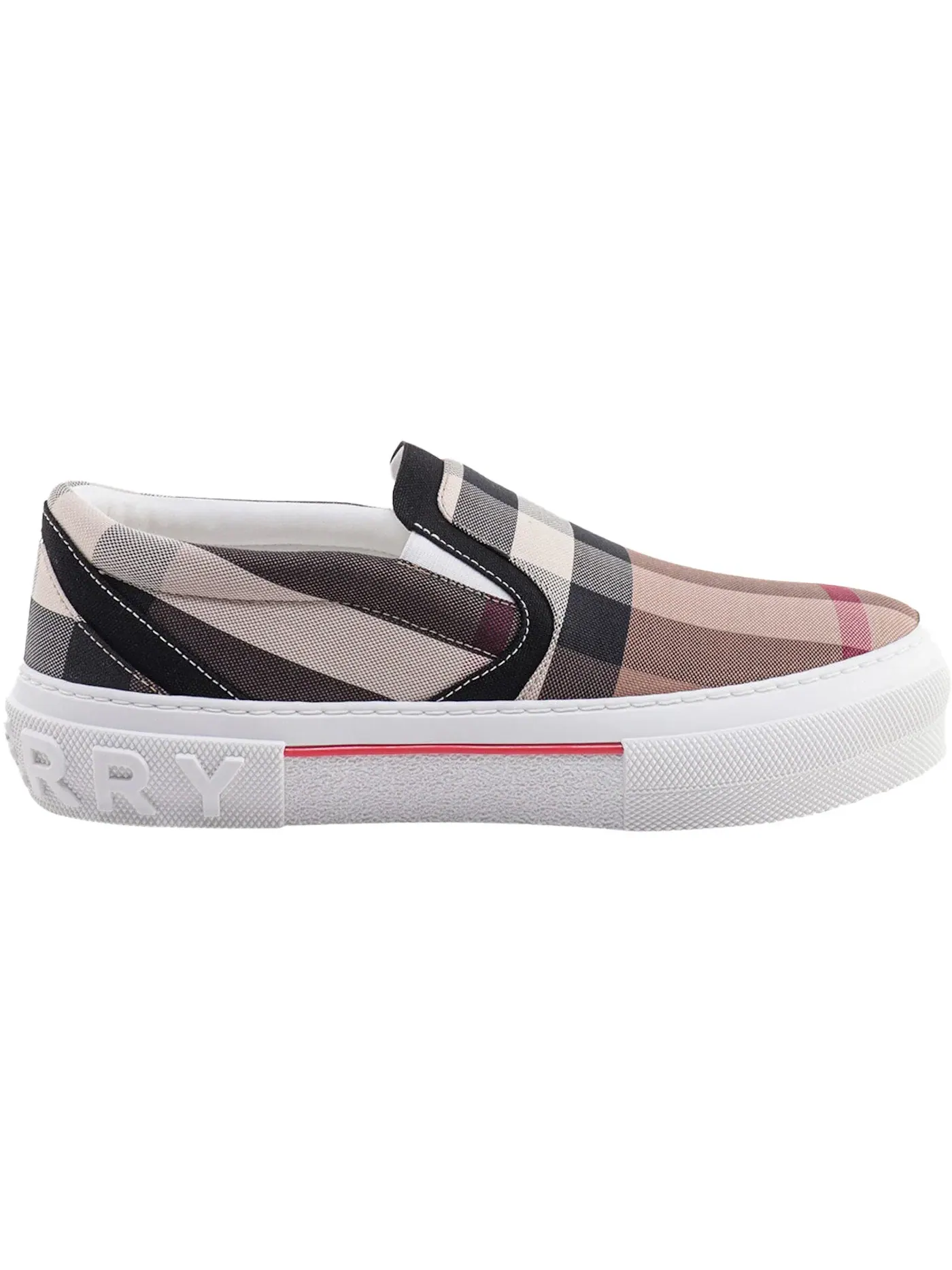 Мужские кеды с принтом Burberry Exaggerared Check Slip On Burberry — изображение 1 из 1