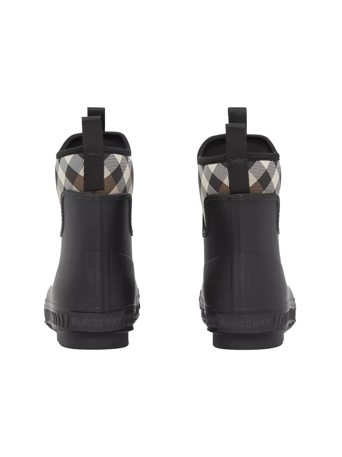 Мужские резиновые сапоги Burberry Flinton Rain Boots Burberry — изображение 3 из 3, черный/коричневый/белый