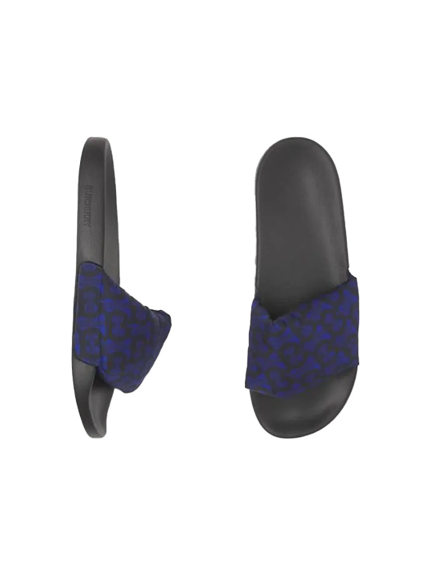 Мужские шлепанцы Burberry Furley Monogram Slides Burberry — изображение 2 из 2, синий черный