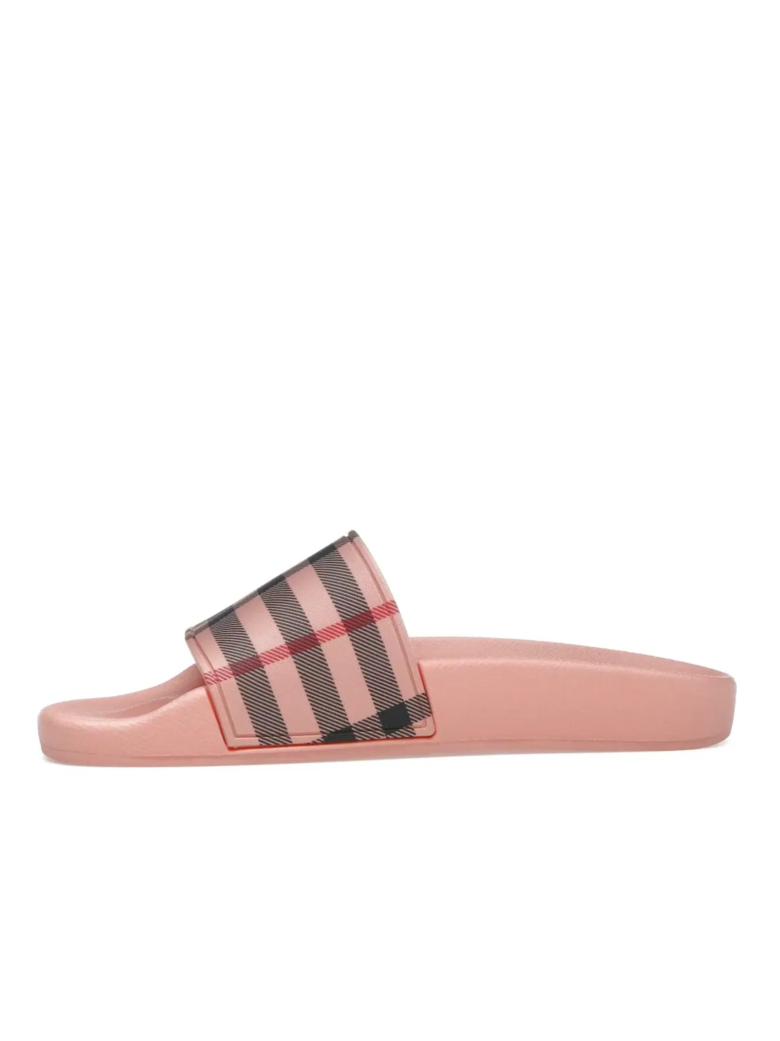 Женские шлепанцы с принтом Burberry Furley Slides Burberry — изображение 3 из 4, розовый