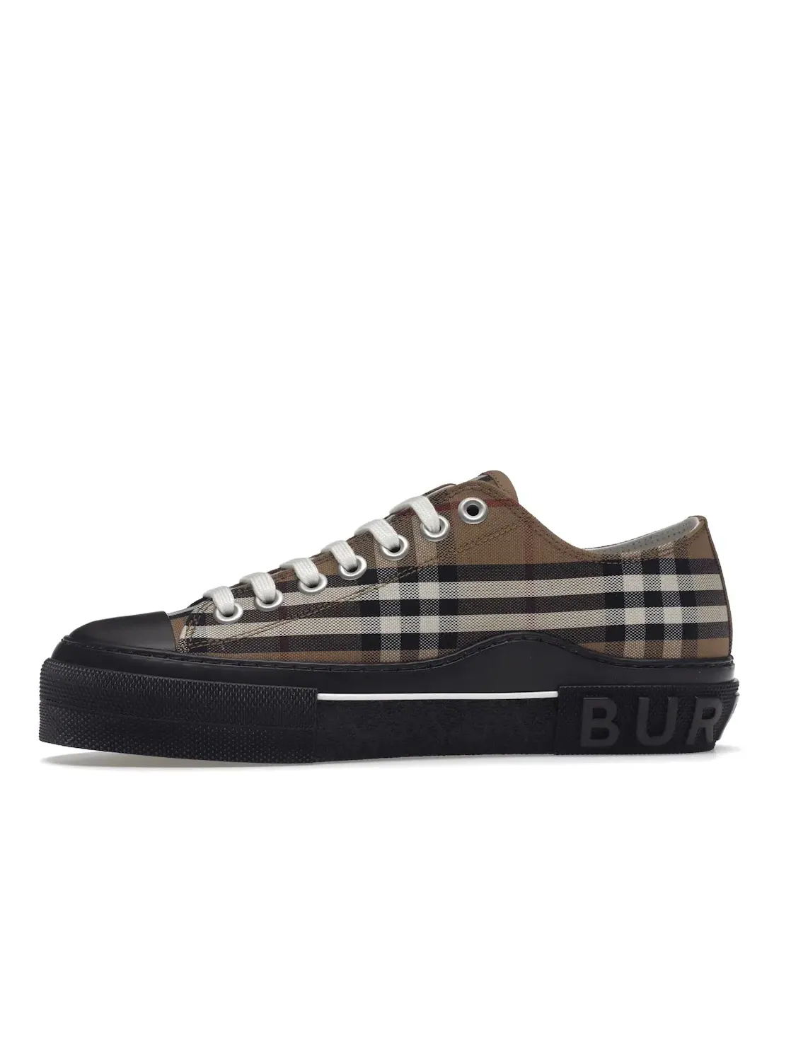 Мужские кроссовки с длинным шнурком Burberry Gabardine — изображение 3 из 4, коричневый/черный