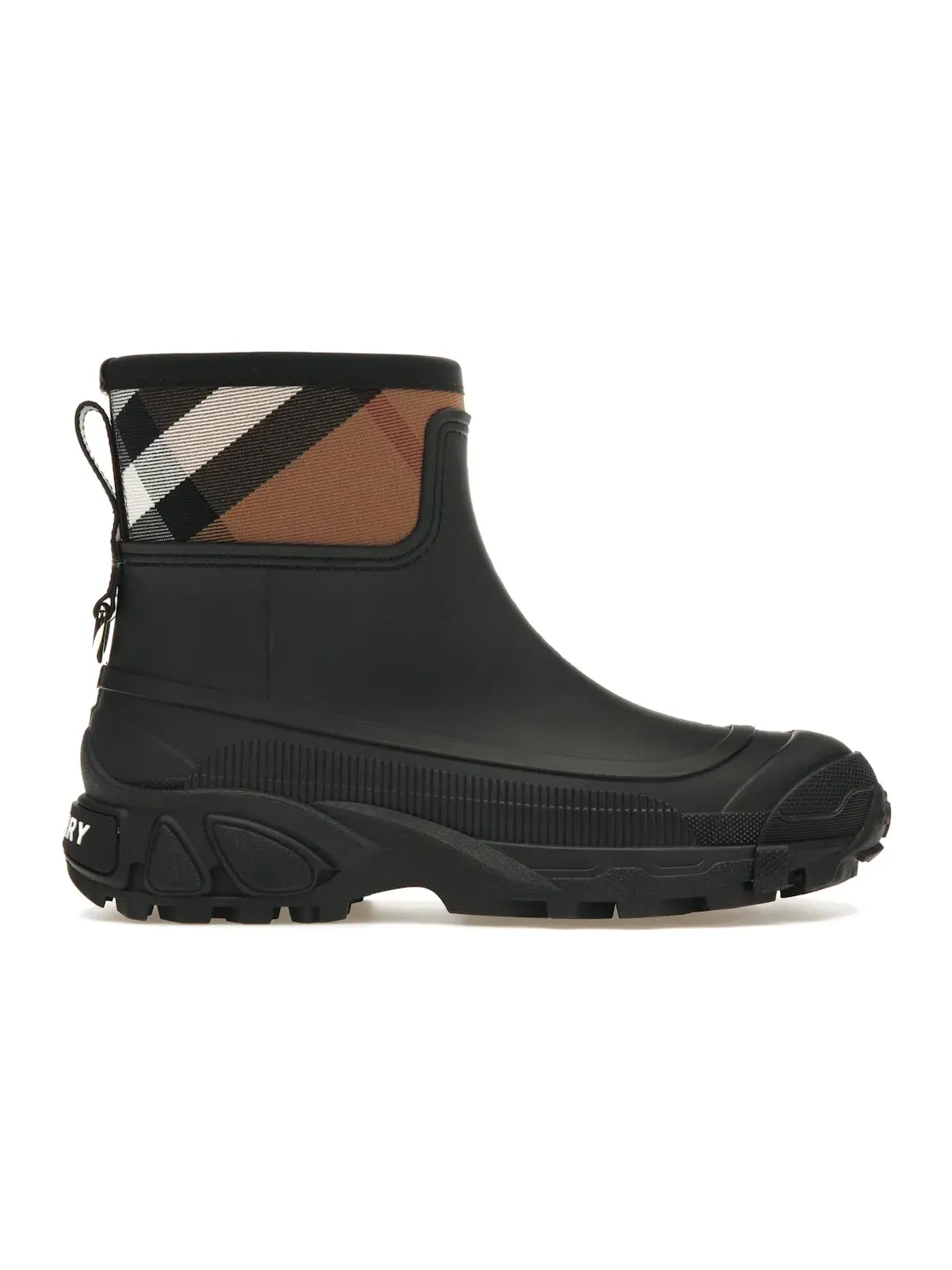 Женские резиновые сапоги с принтом Burberry House Check Rain Boots Burberry — изображение 1 из 4, черный/бежевый