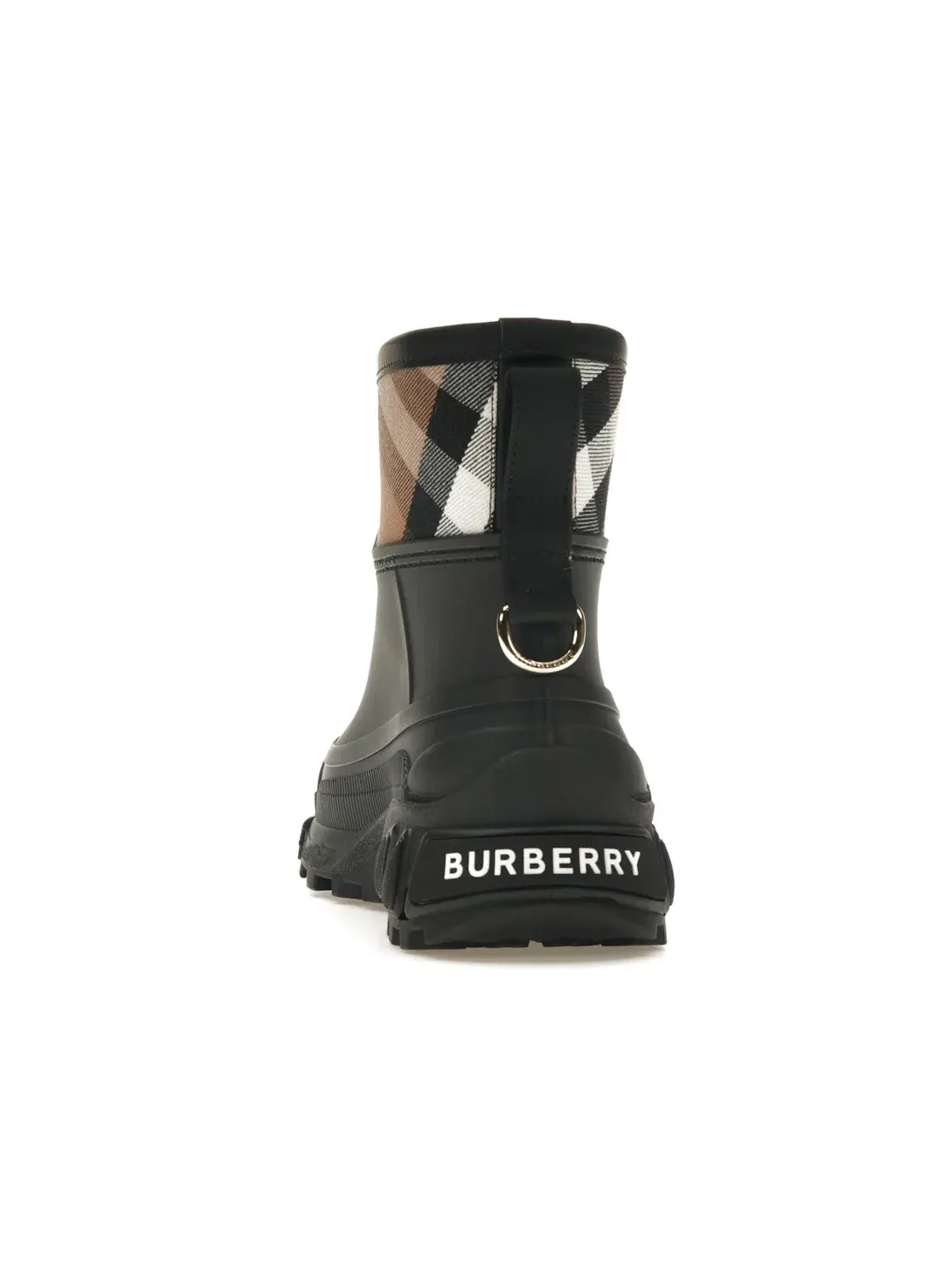 Женские резиновые сапоги с принтом Burberry House Check Rain Boots Burberry — изображение 4 из 4, черный/бежевый