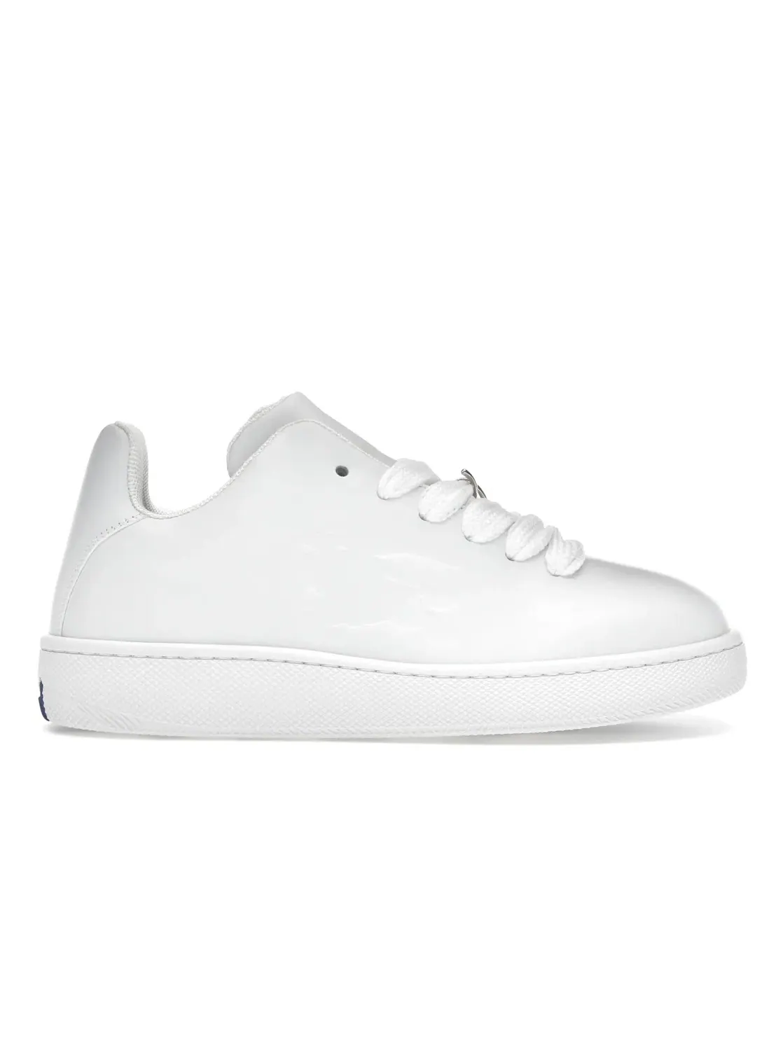 Мужские кожаные кроссовки с принтом Burberry Leather Box Sneaker Burberry — изображение 1 из 4, белый