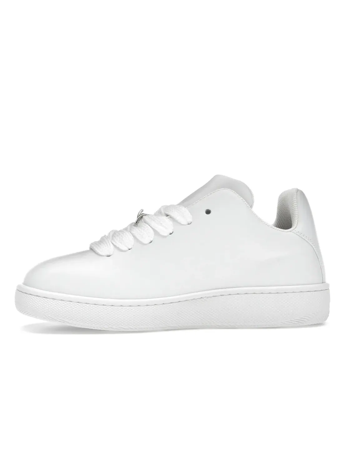 Мужские кожаные кроссовки с принтом Burberry Leather Box Sneaker Burberry — изображение 3 из 4, белый