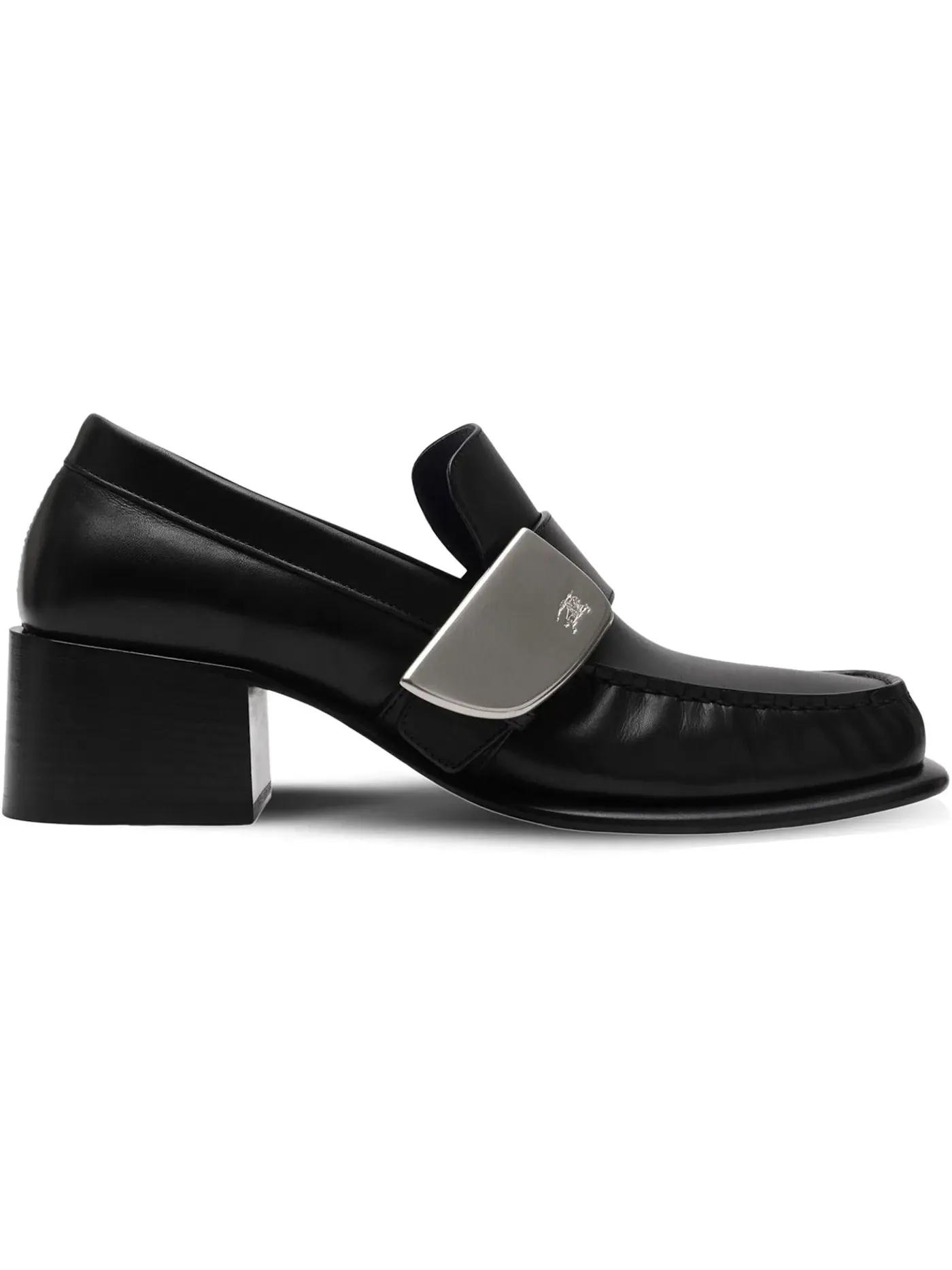 Женские лоферы из кожи Burberry Burberry Leather London Shield Loafer — изображение 1 из 1, черный