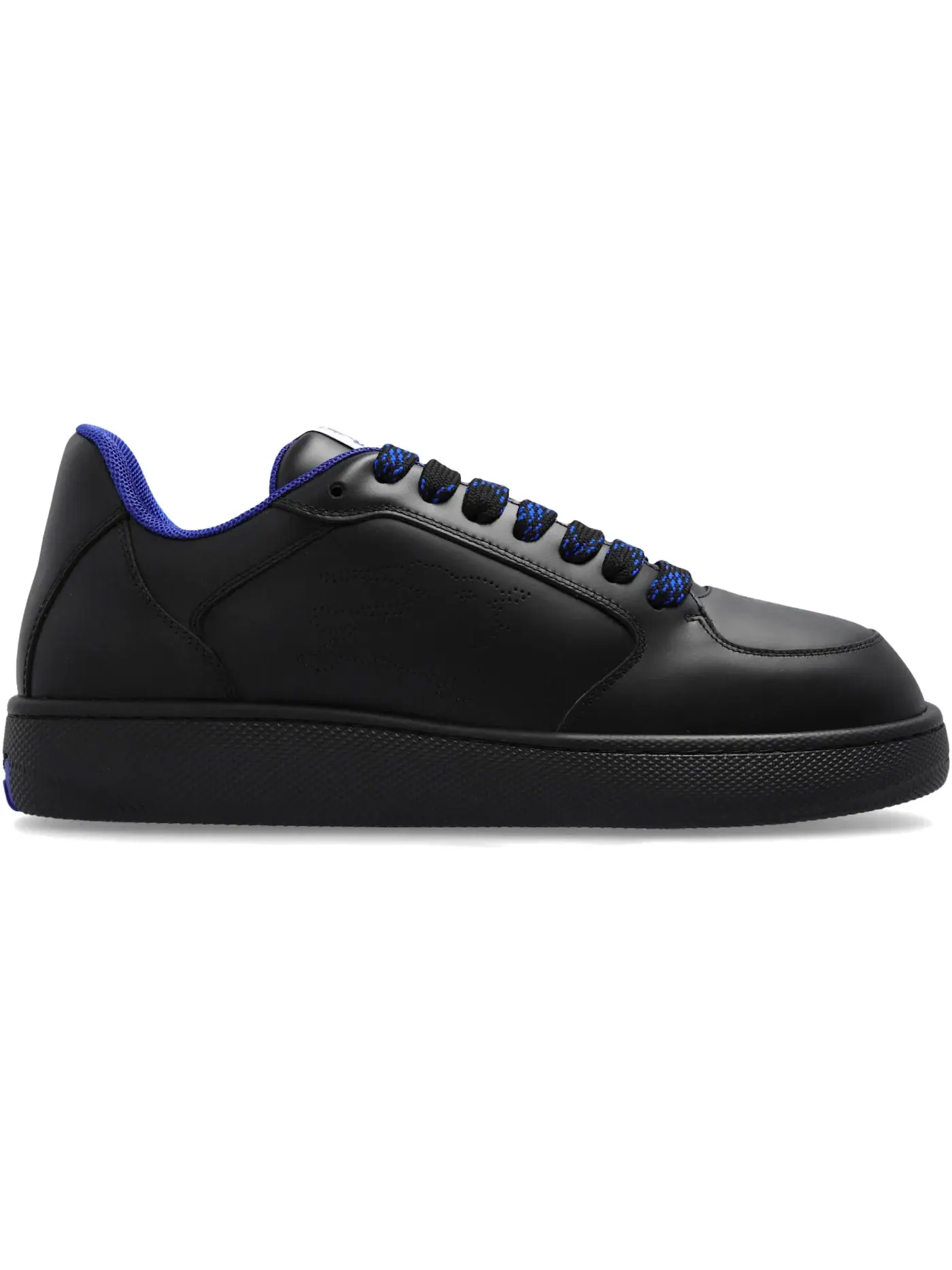 Мужские кеды из кожи с перфорацией Burberry Leather Stock Sneaker Burberry — изображение 1 из 1, черный