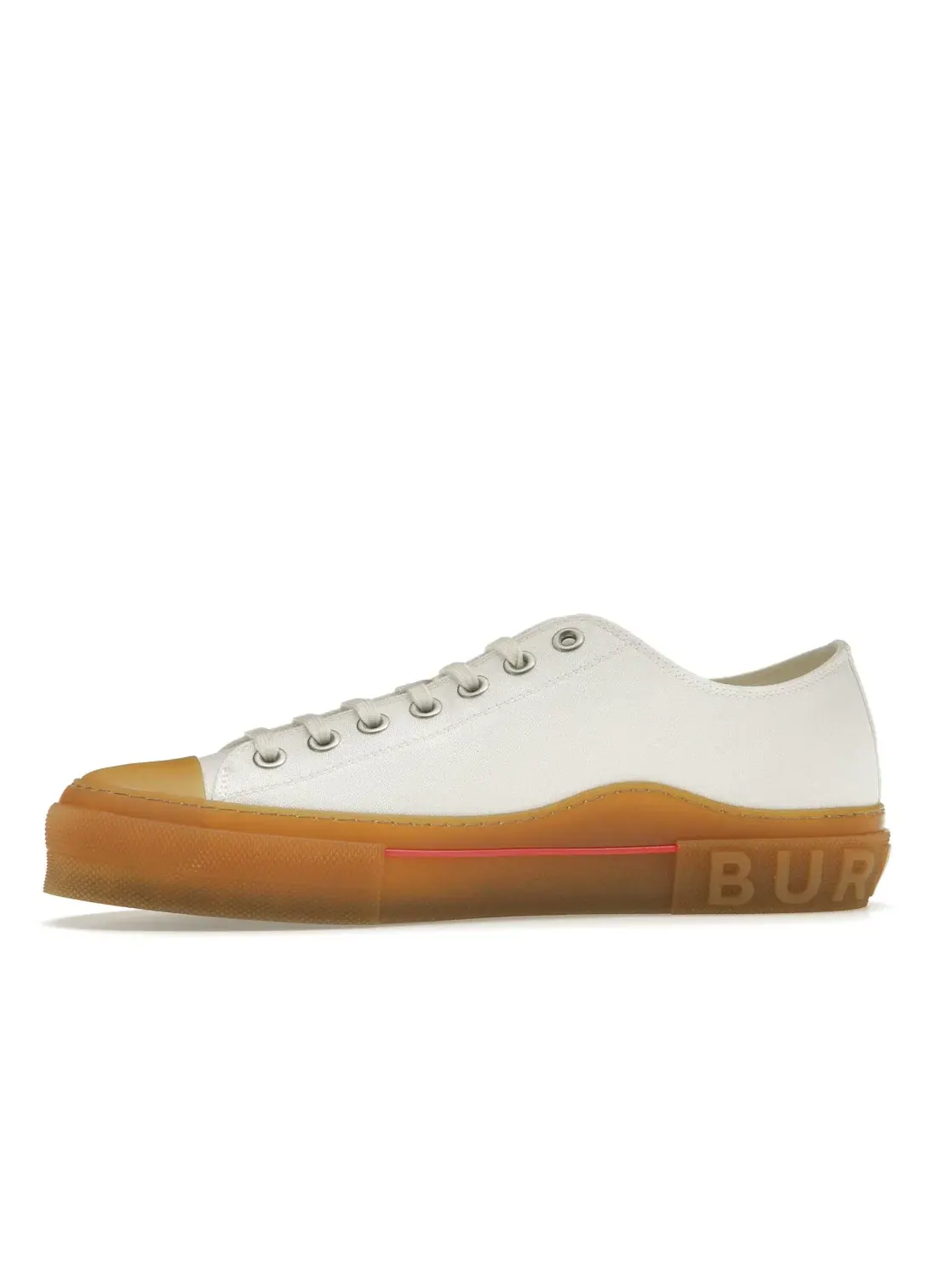 Мужские кеды с логотипом Burberry Logo Detail Cotton Trainer Burberry — изображение 3 из 4, белый