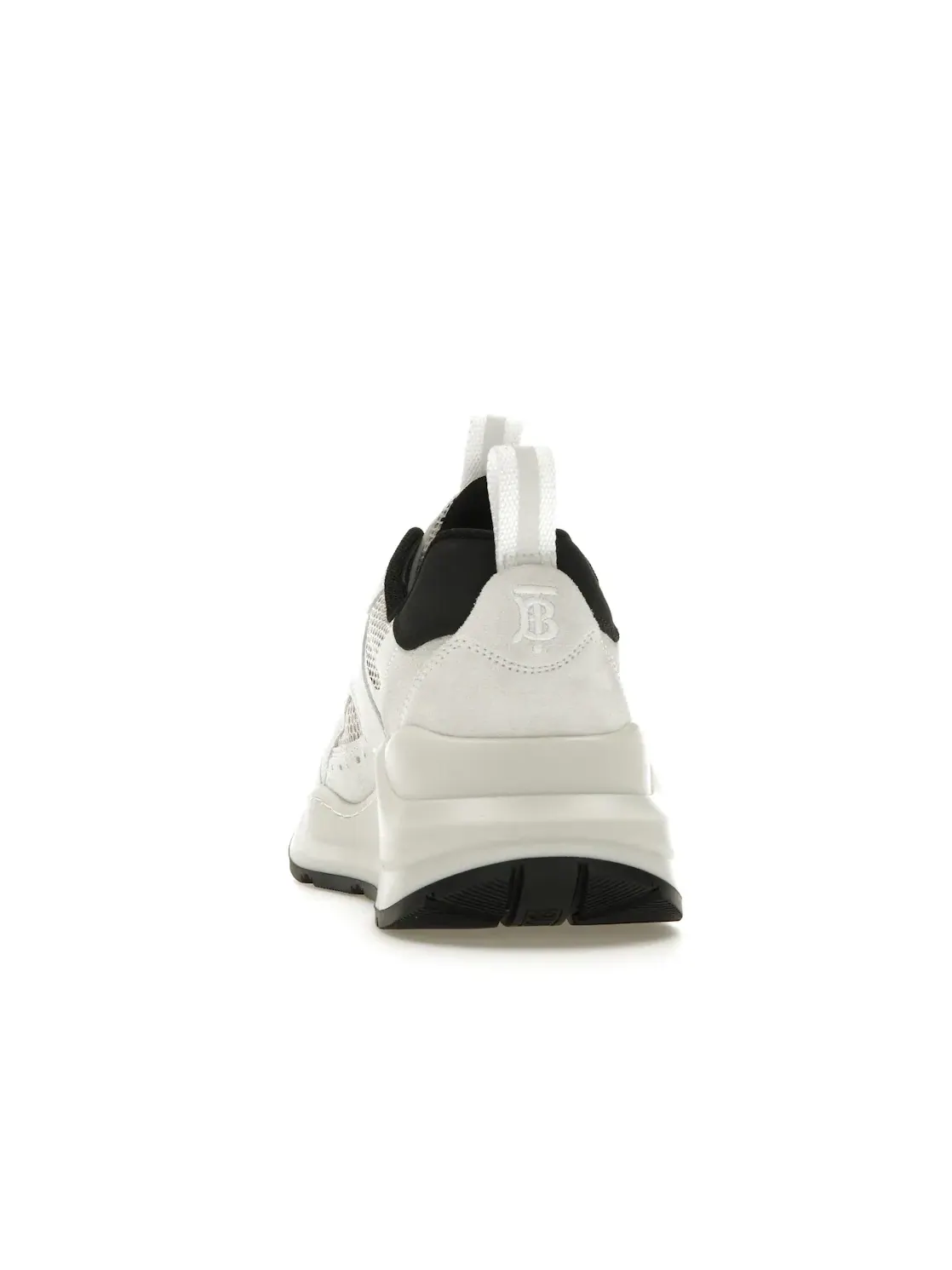 Женские кроссовки с принтом Burberry Logo Print Leather, Suede and Check Mesh Sneakers Burberry — изображение 4 из 4