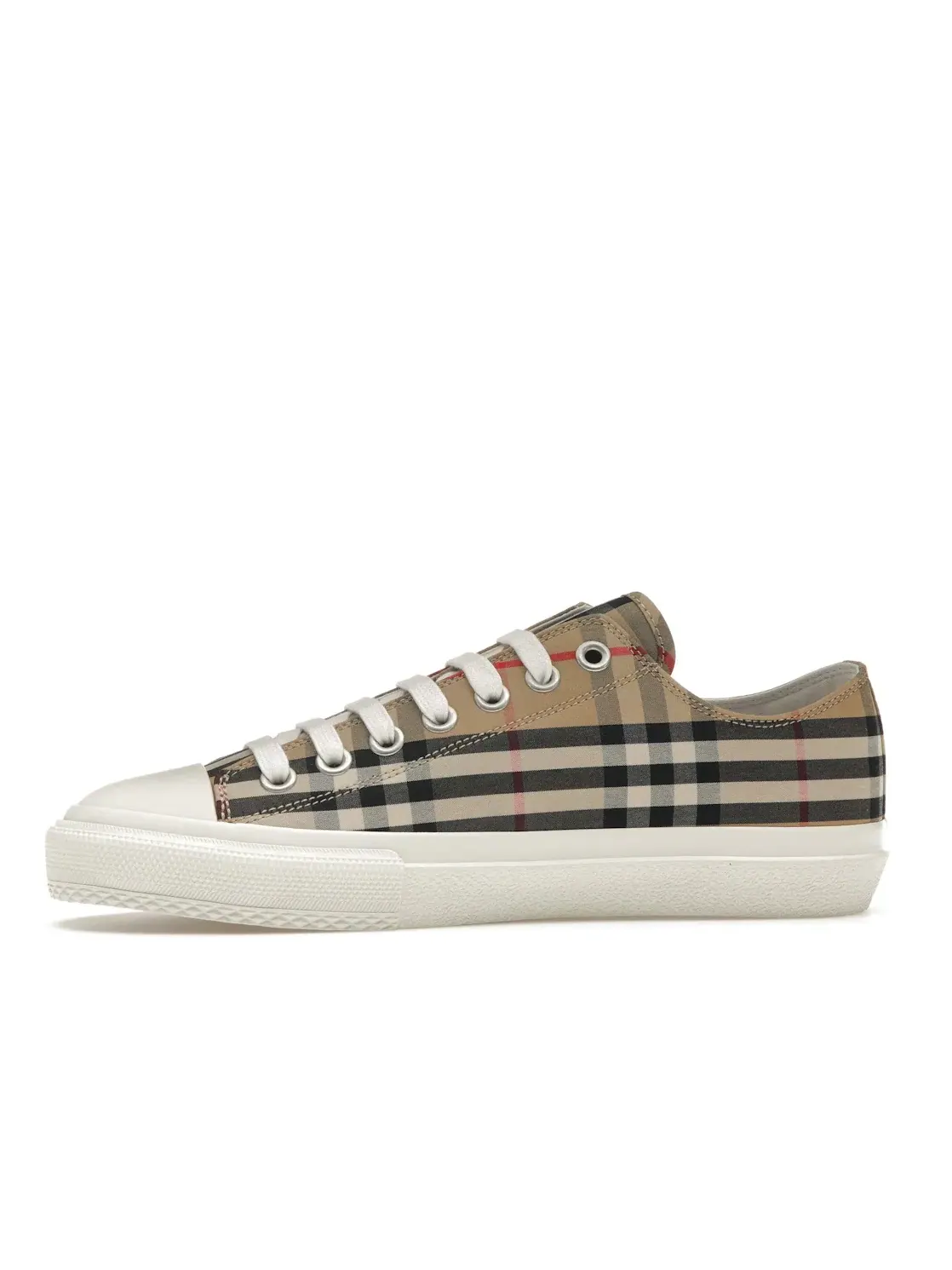 Мужские кеды с принтом Burberry Logo Print Burberry — изображение 3 из 4, бежевый/черный/белый