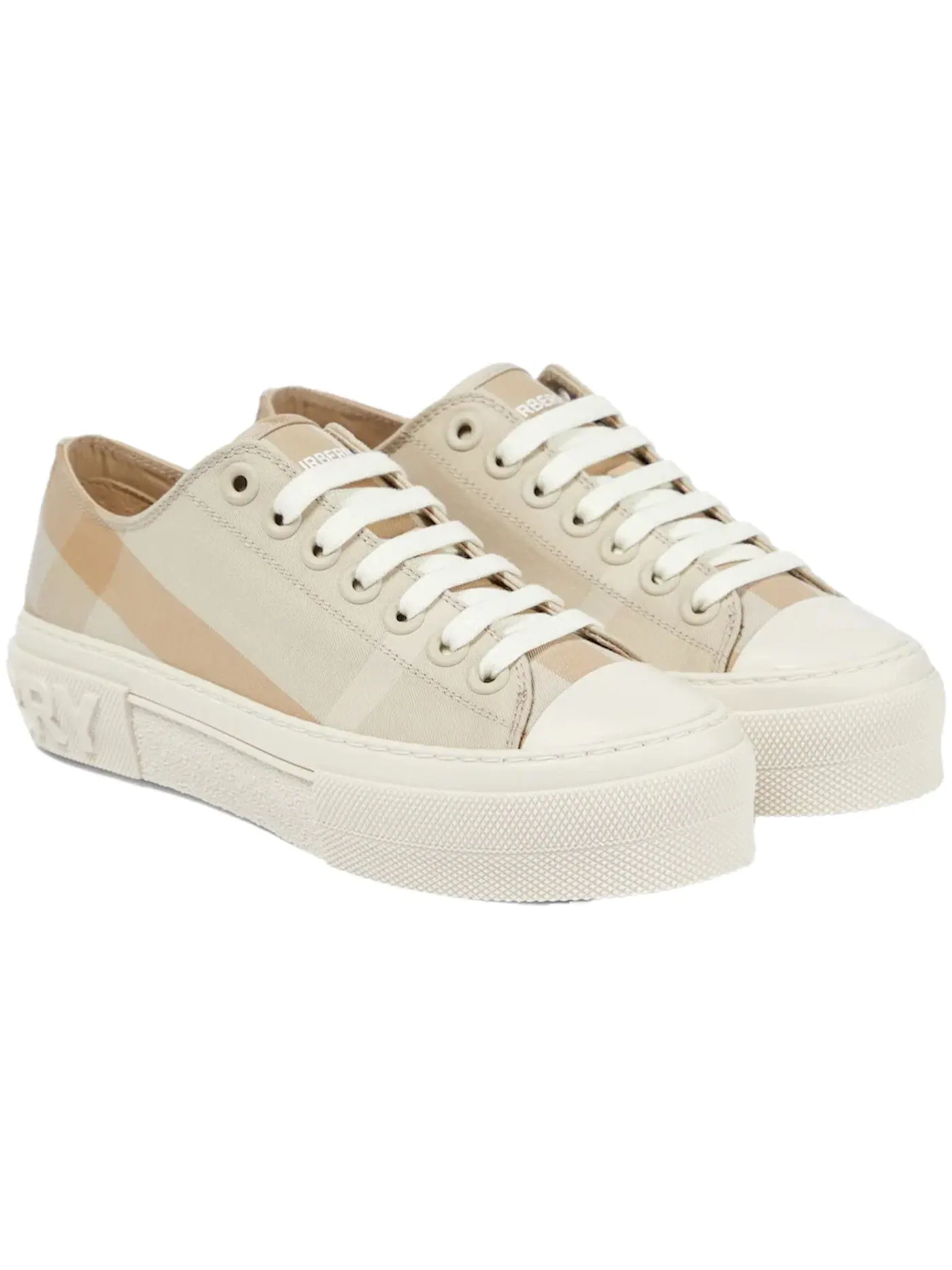 Женские кроссовки низкие Burberry Low Top Burberry — изображение 2 из 3, бежевый коричневый