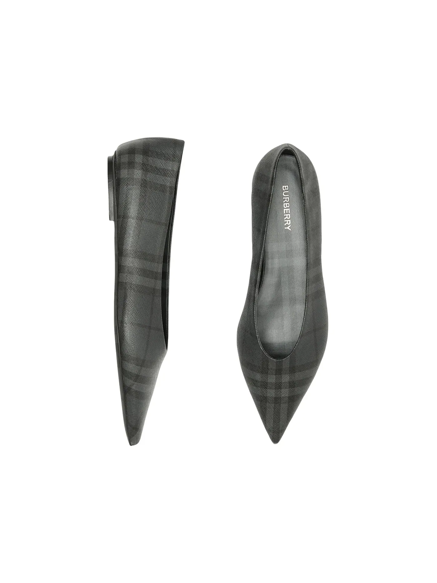 Женские балетки с принтом Burberry Madelina Ballet Flat Burberry — изображение 2 из 2, серый