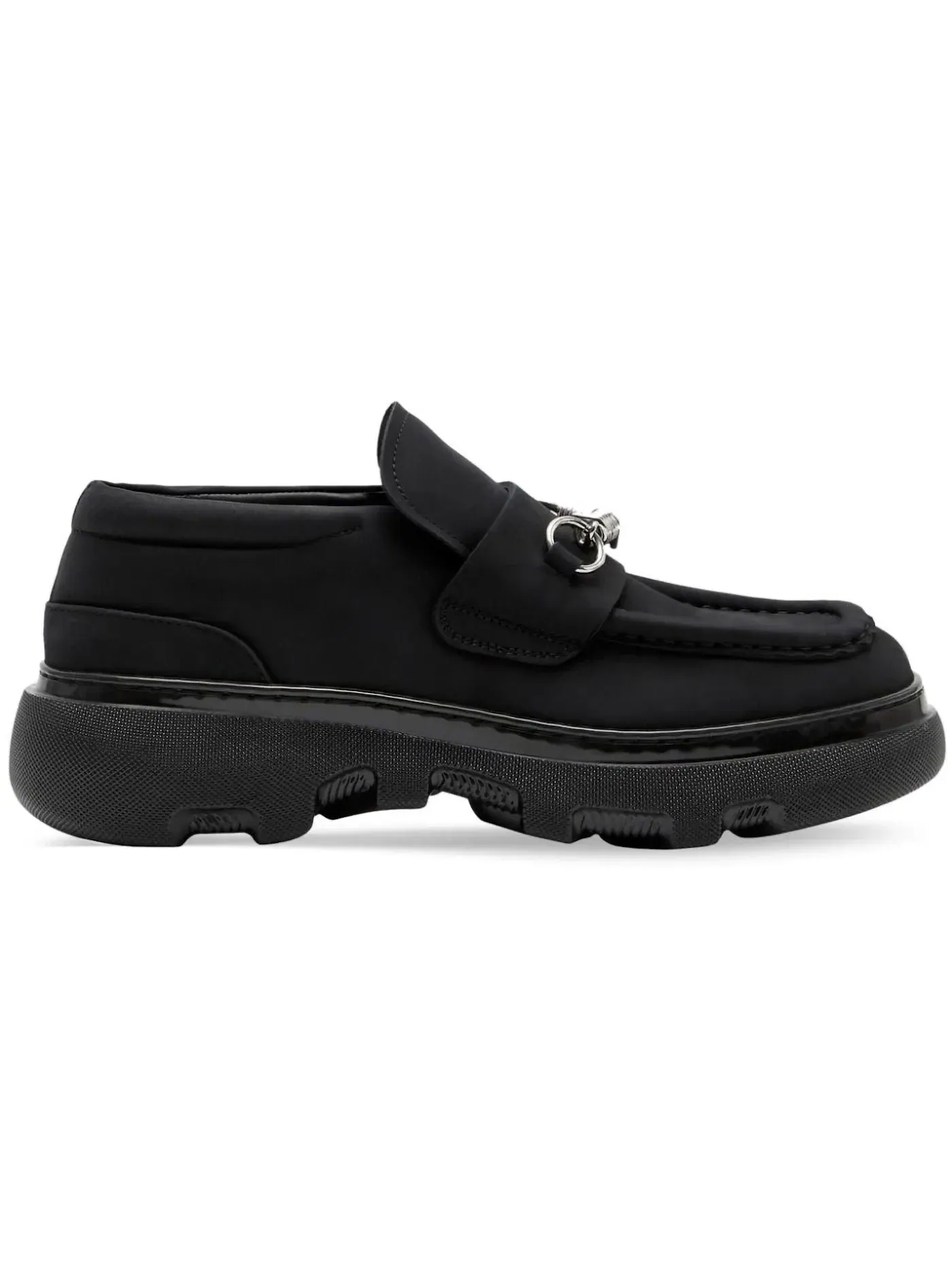 Женские лоферы на платформе Burberry Nubuck Creeper Clamp Loafers — изображение 1 из 1, черный