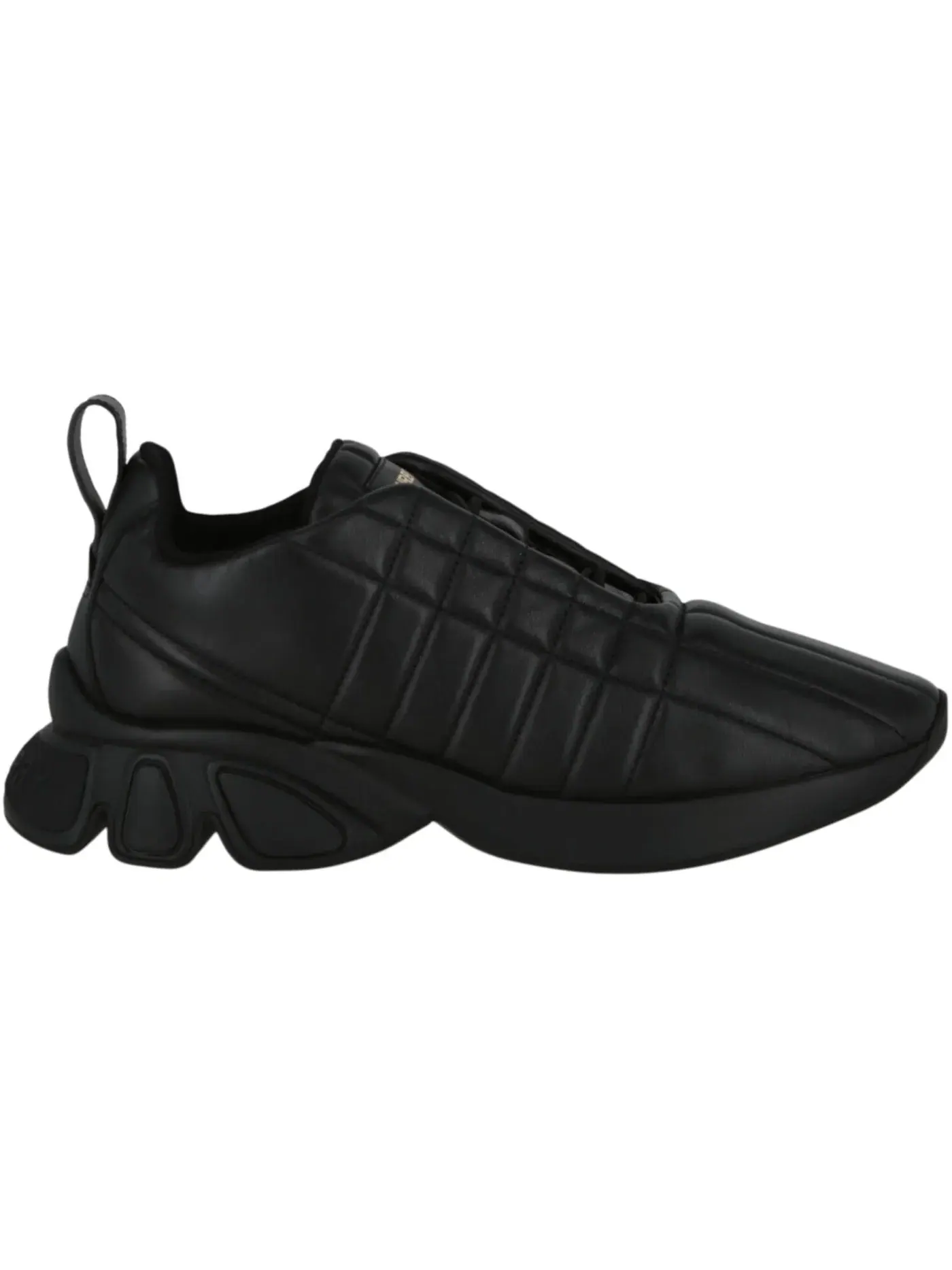 Мужские кеды с квилтингом Burberry Quilted Leather Sneaker — изображение 1 из 1, черный