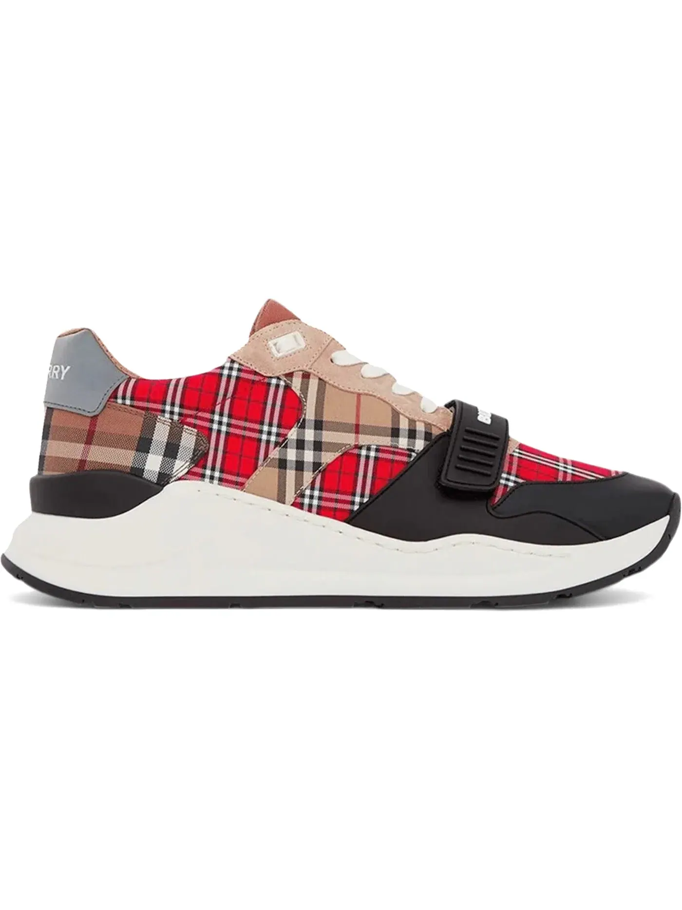Мужские кроссовки с принтом Burberry Ramsey Burberry — изображение 1 из 1, красный/мульти