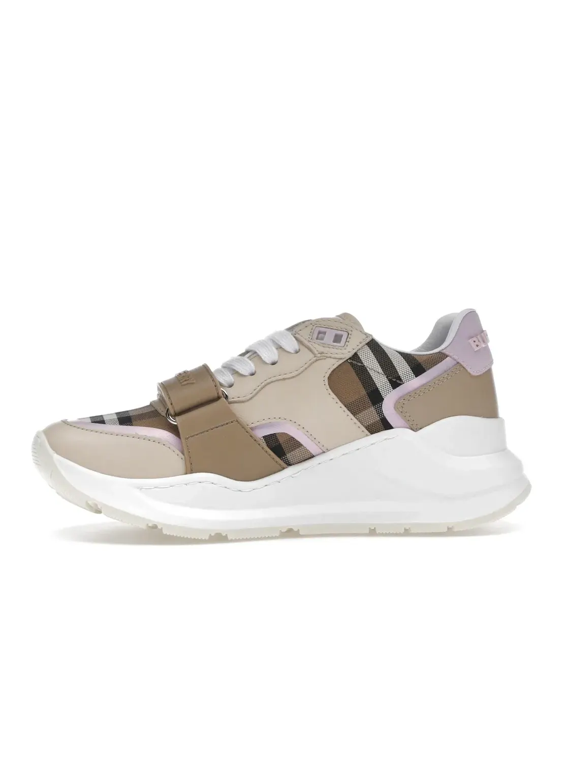 Женские кеды с принтом Burberry Ramsey Vintage Check Sneaker Burberry — изображение 3 из 4, бежевый//коричневый