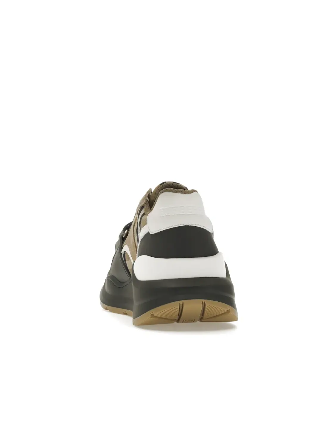Мужские кроссовки из замши и кожи с принтом Burberry Ramsey Vintage Check Suede Leather Sneakers Burberry, серый бежевый