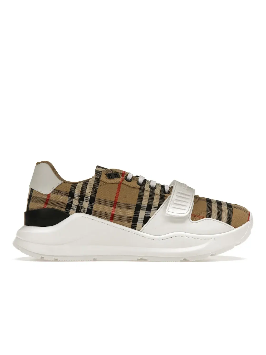 Мужские кроссовки с принтом Burberry Ramsey Vintage Check Suede Leather Burberry — изображение 1 из 4, белый