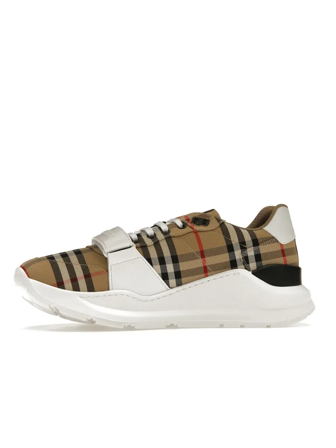 Мужские кроссовки с принтом Burberry Ramsey Vintage Check Suede Leather Burberry — изображение 3 из 4, белый