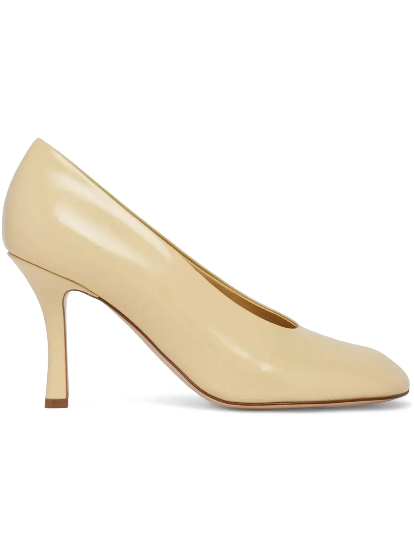 Женские туфли-лодочки с круглым носком Burberry Round-Toe Slip-On Pumps Burberry — изображение 1 из 1, желтый