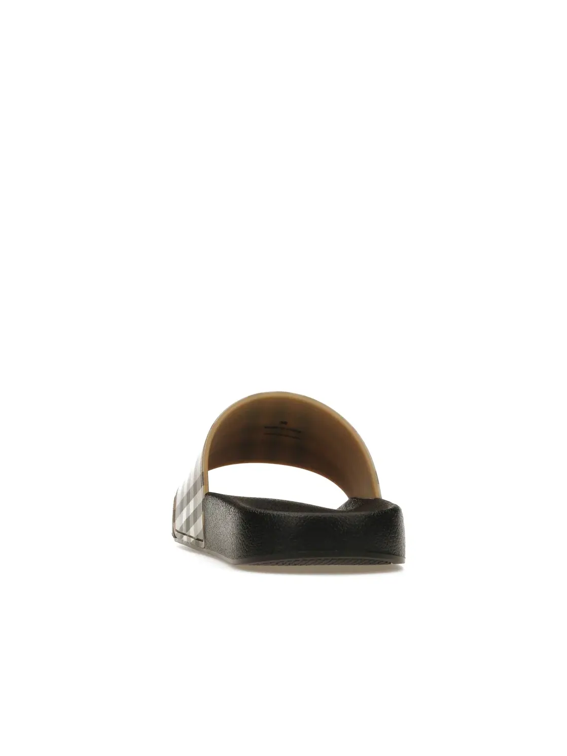 Женские шлепанцы с принтом Burberry Check Print Slides Burberry — изображение 4 из 4, бежевый/черный