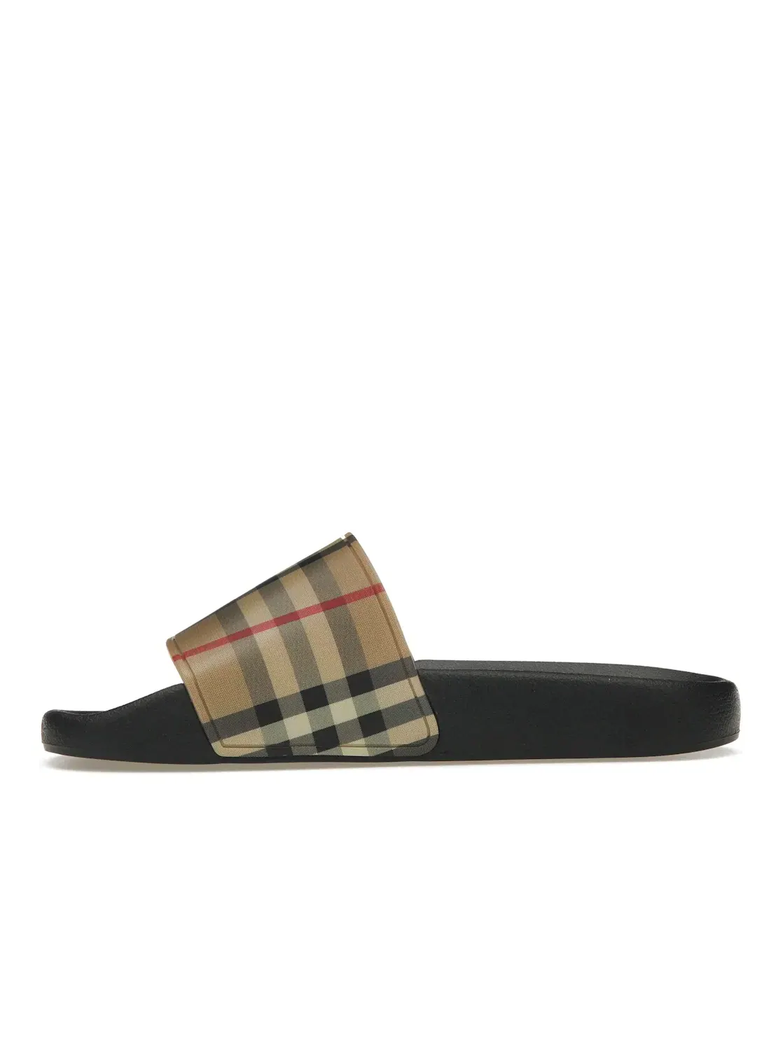 Женские шлепанцы с принтом Burberry Slides Burberry — изображение 3 из 4, черный/бежевый