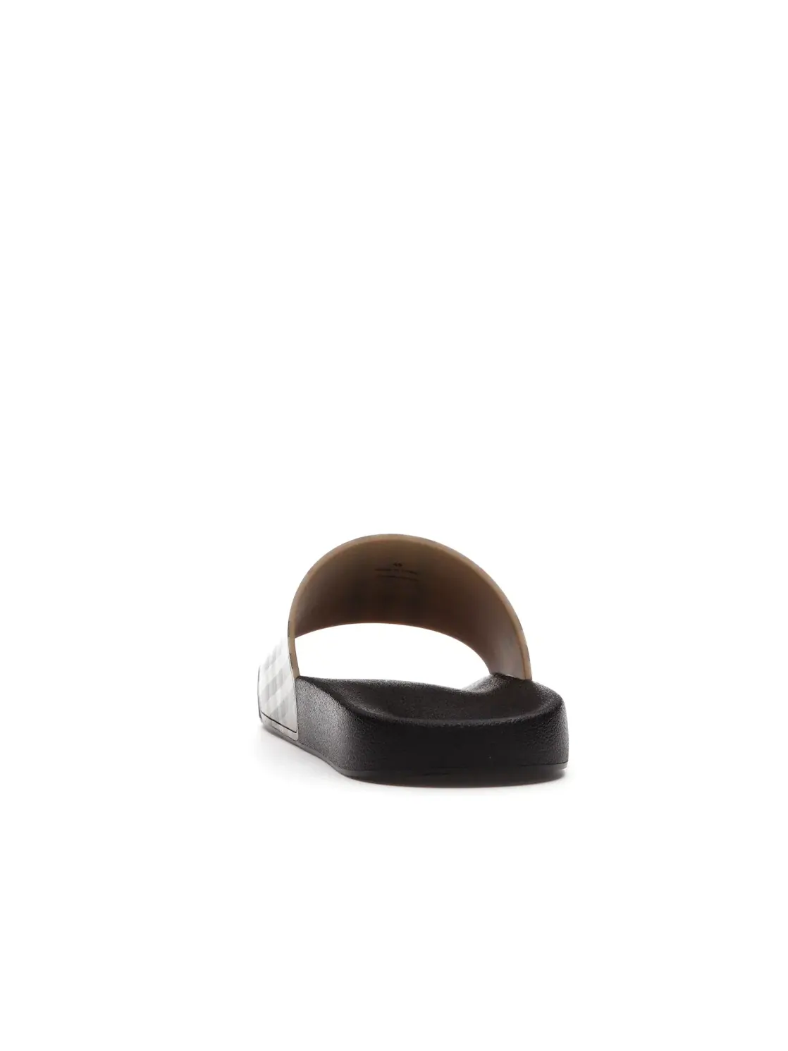 Мужские шлепанцы с принтом Burberry Furley Check Slides Burberry — изображение 4 из 4, бежевый/черный/красный