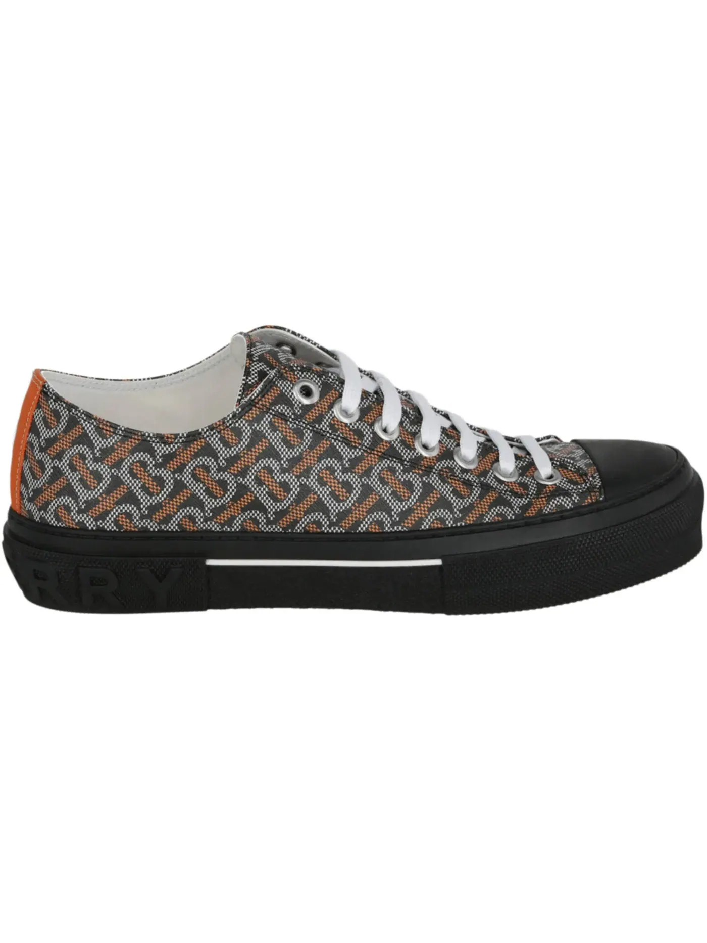 Мужские кроссовки с монограммой Burberry TB Monogram Sneaker Burberry — изображение 1 из 1, черный/оранжевый