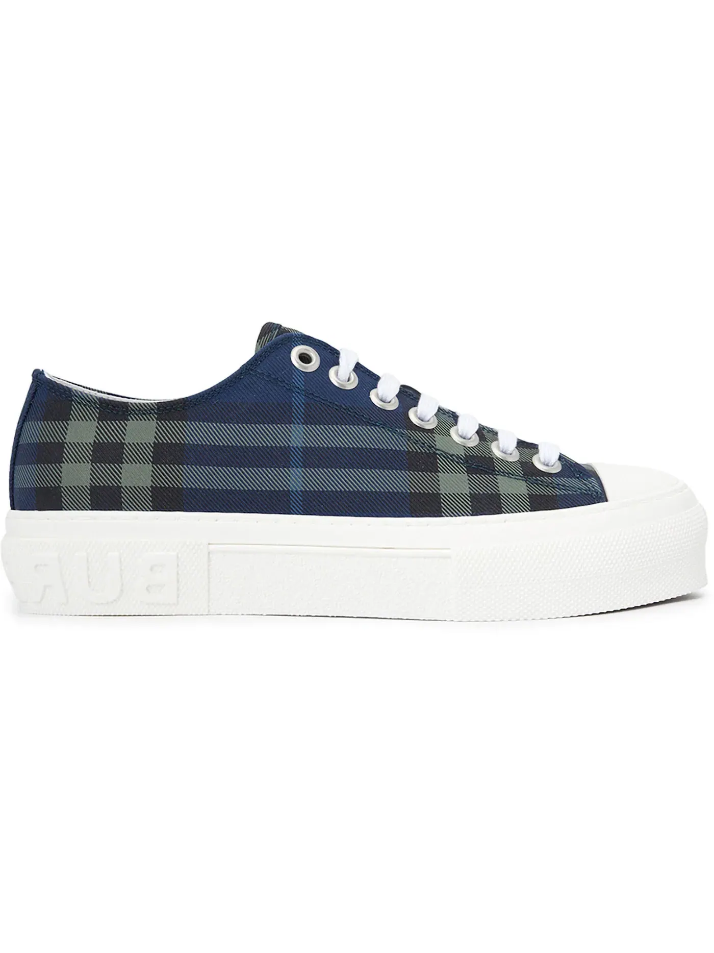 Мужские кроссовки с принтом Burberry Training Jack Check Sneaker Burberry — изображение 1 из 1, темно-синий/зеленый