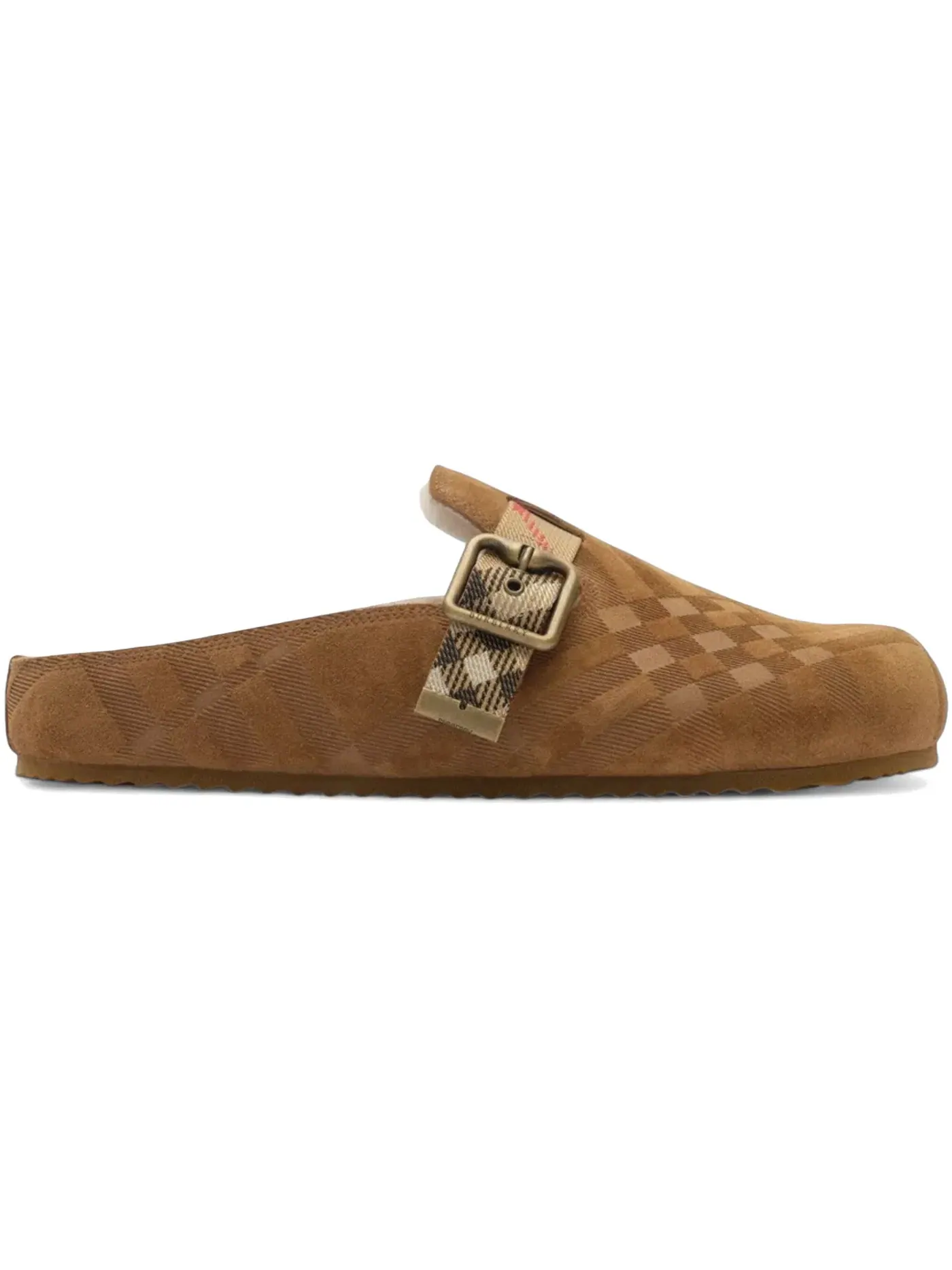 Женские сандалии-сабо с отделкой из каракуля Burberry Urchin Shearling Mule — изображение 1 из 1, джут