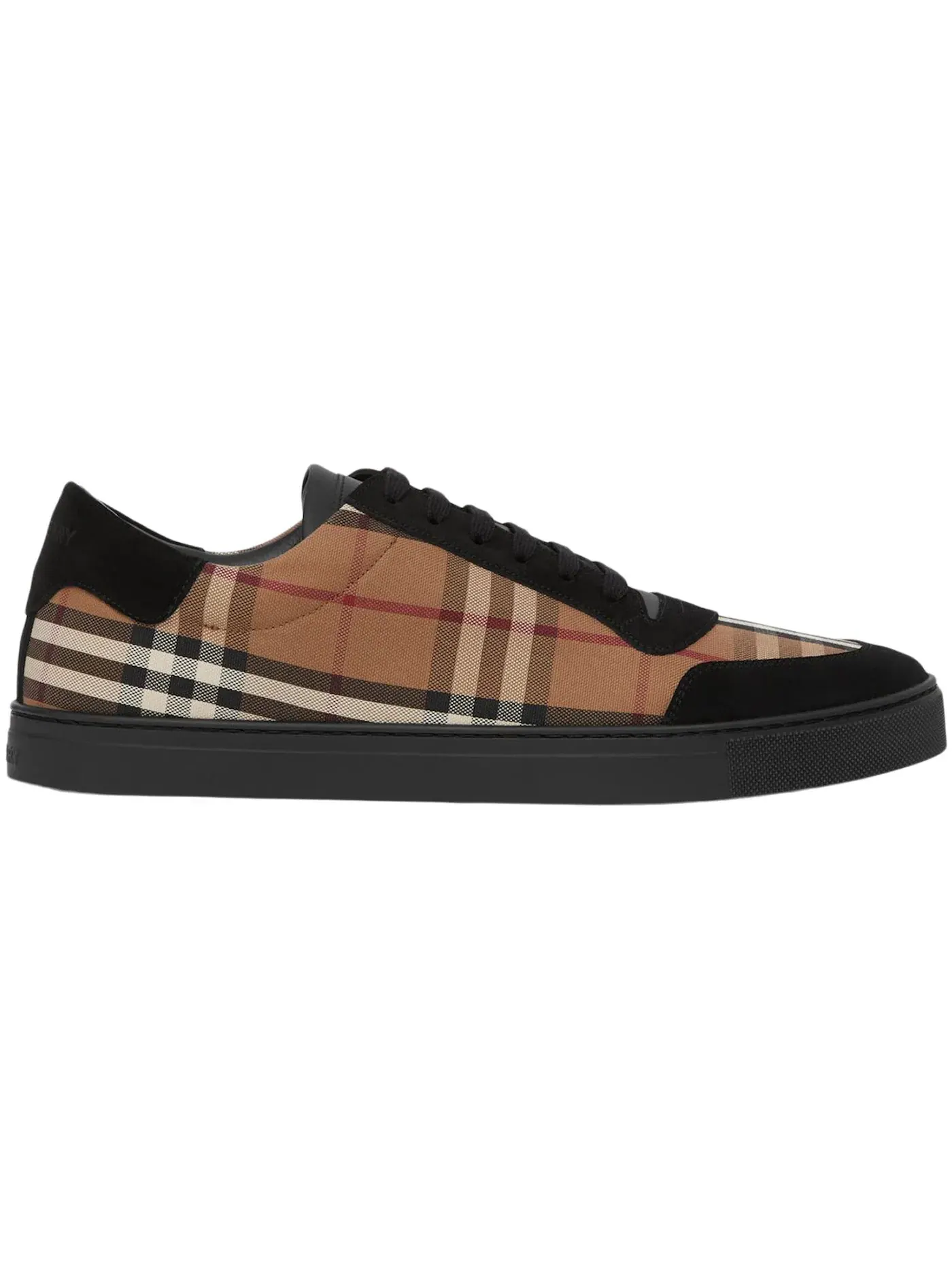 Мужские кроссовки из замши и хлопка Burberry Vintage Check Cotton and Suede Sneakers Burberry — изображение 1 из 1