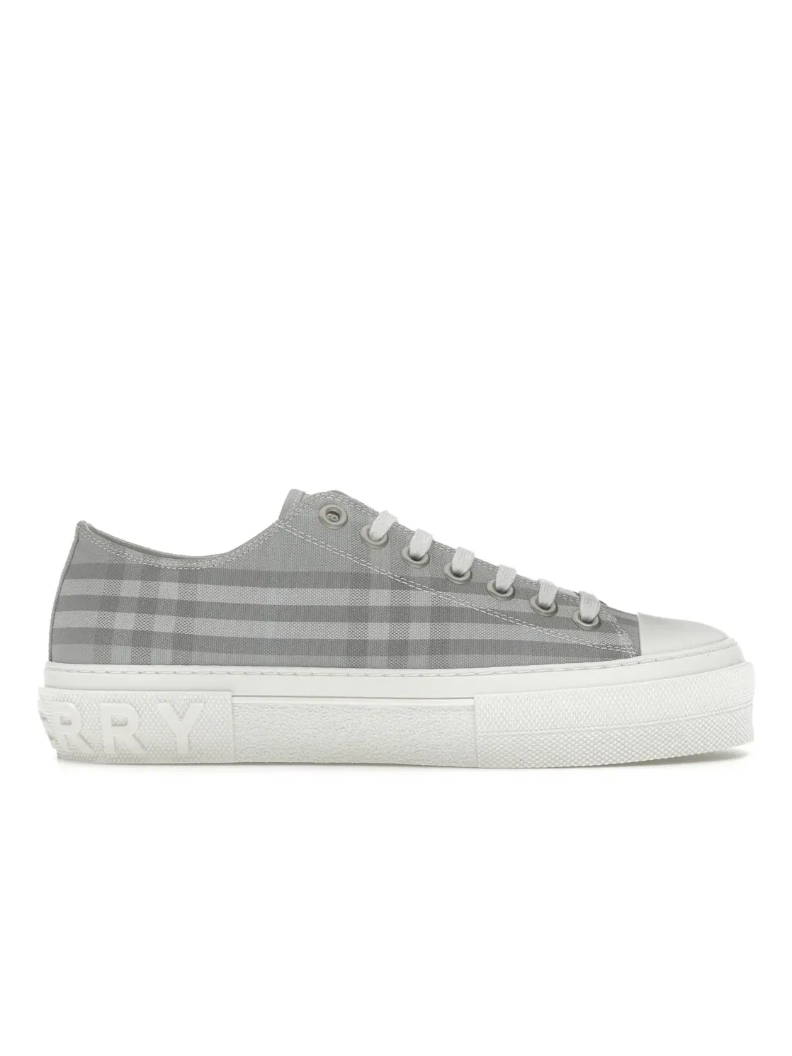 Мужские кроссовки с принтом Burberry Vintage Check Cotton Sneaker Burberry — изображение 1 из 4, серый/синий