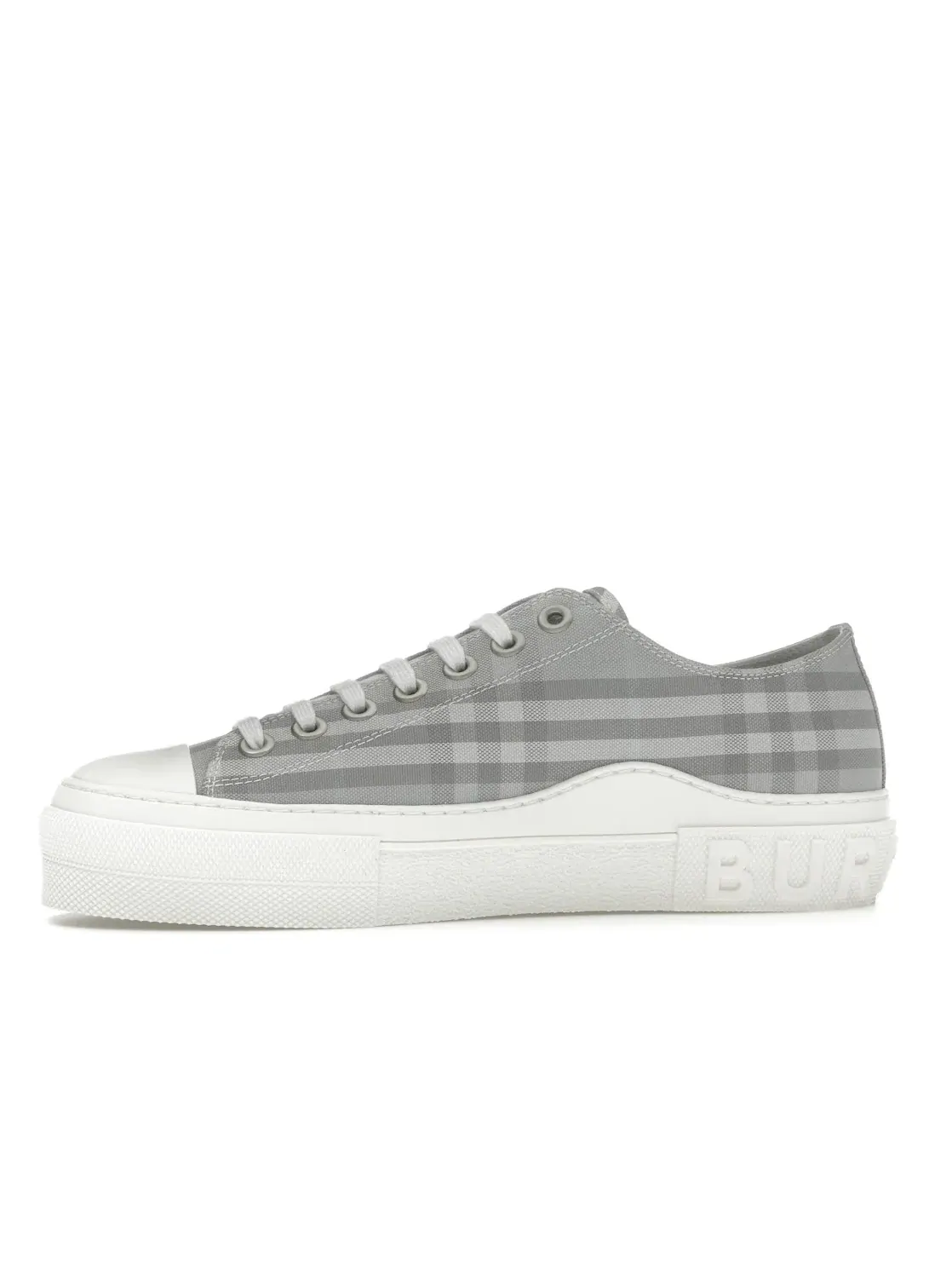 Мужские кроссовки с принтом Burberry Vintage Check Cotton Sneaker Burberry — изображение 3 из 4, серый/синий