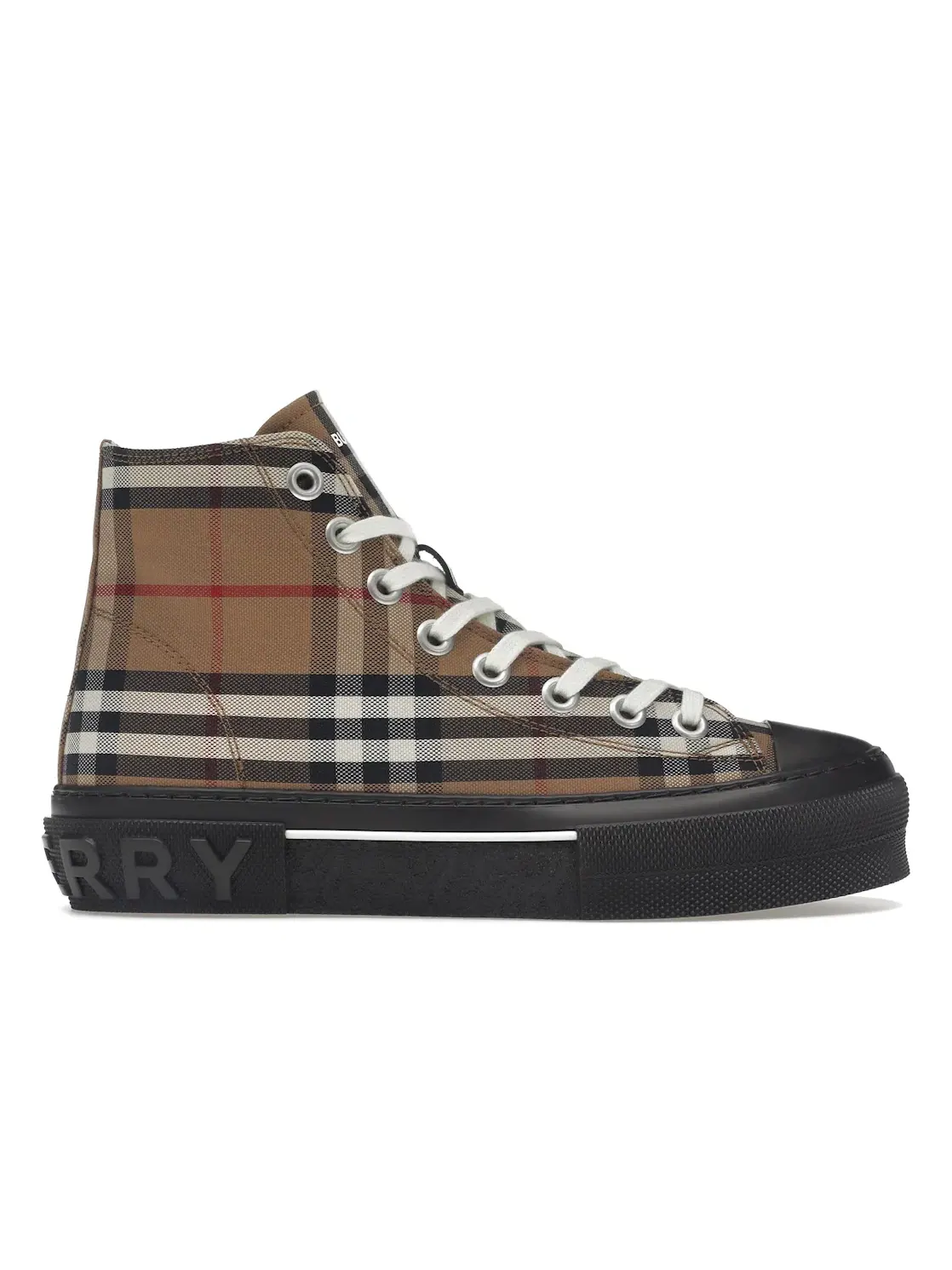 Мужские кроссовки с принтом Burberry Vintage Check High Top Burberry — изображение 1 из 4