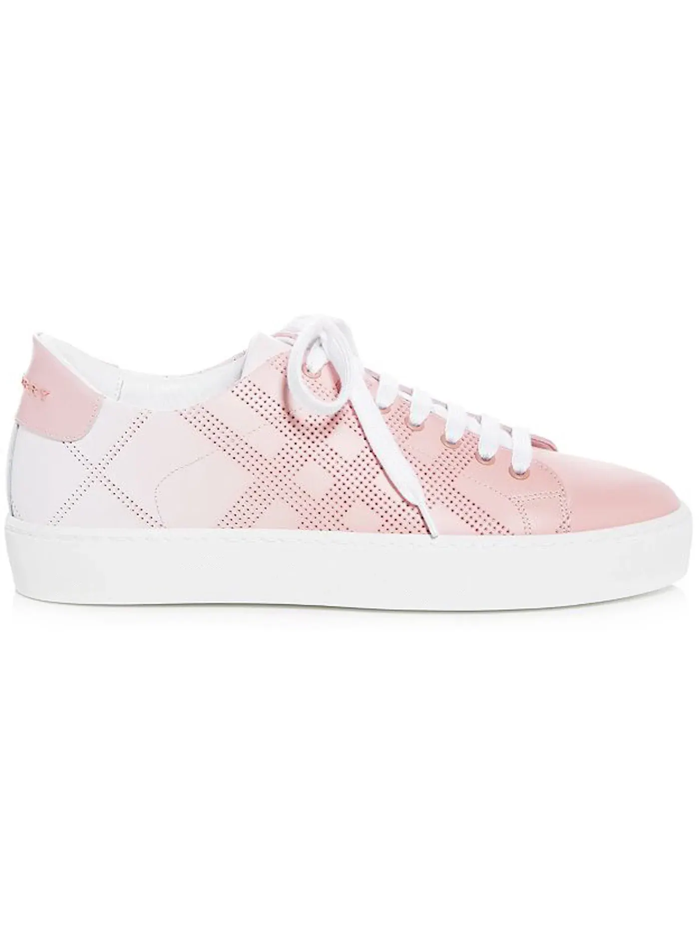Женские кроссовки с перфорированным принтом Burberry Westford Perforated Check Low-Top Burberry
