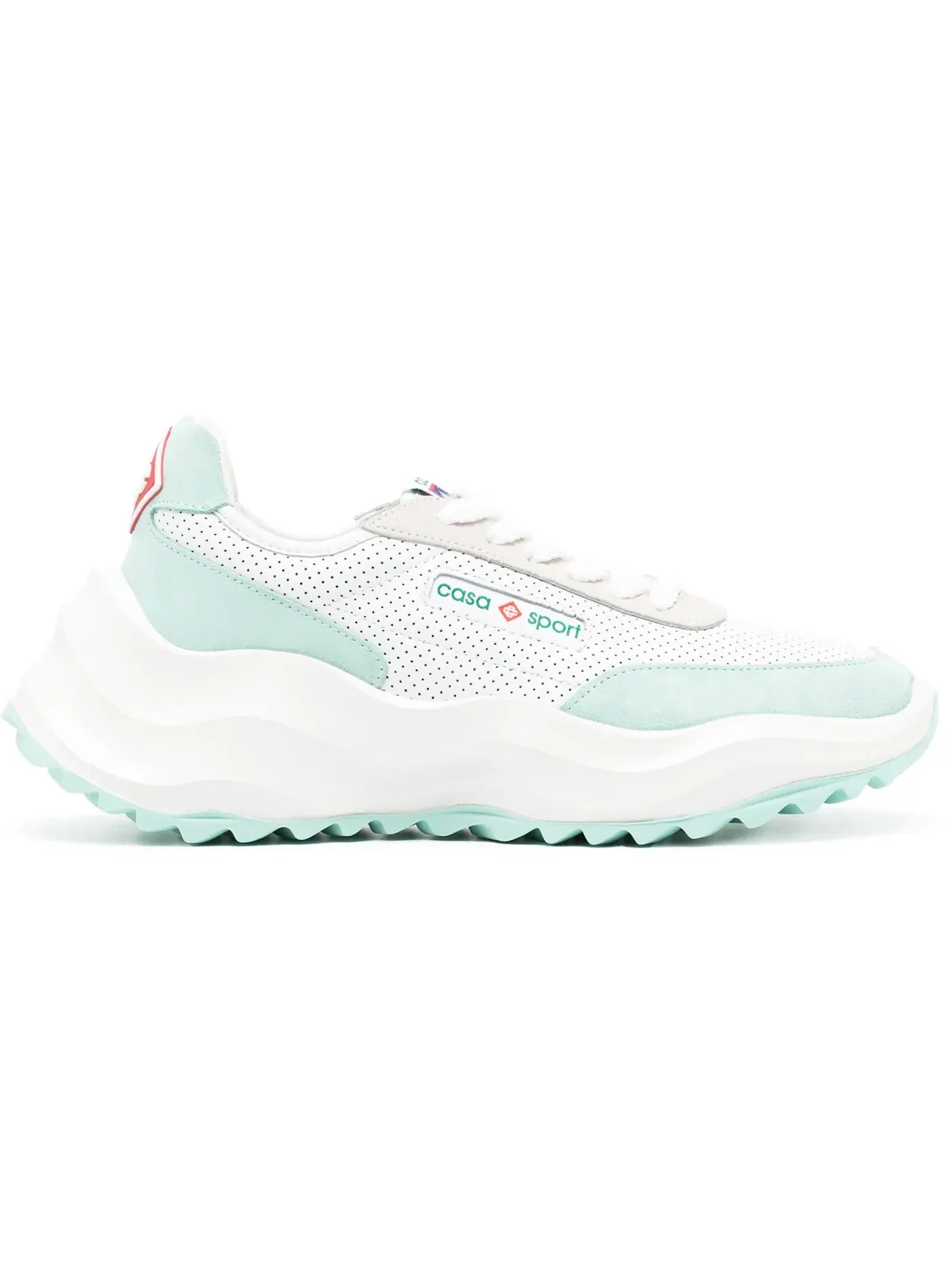 Мужские кеды Casablanca Atlantis Leather Trainer — изображение 1 из 1, белый/зеленый