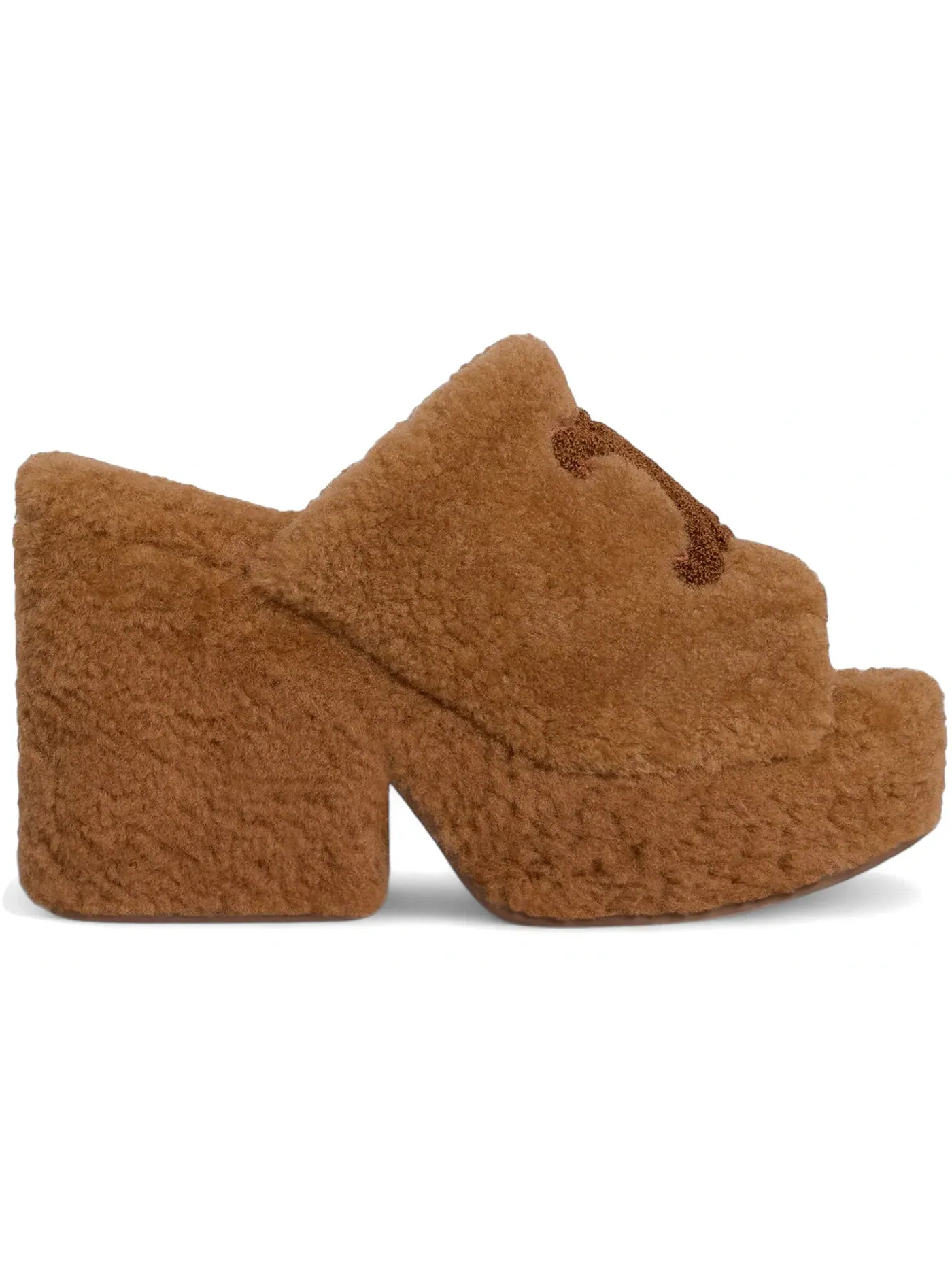 Женские туфли-мюли из овчины Celine Elena Mule — изображение 1 из 1, коричневый