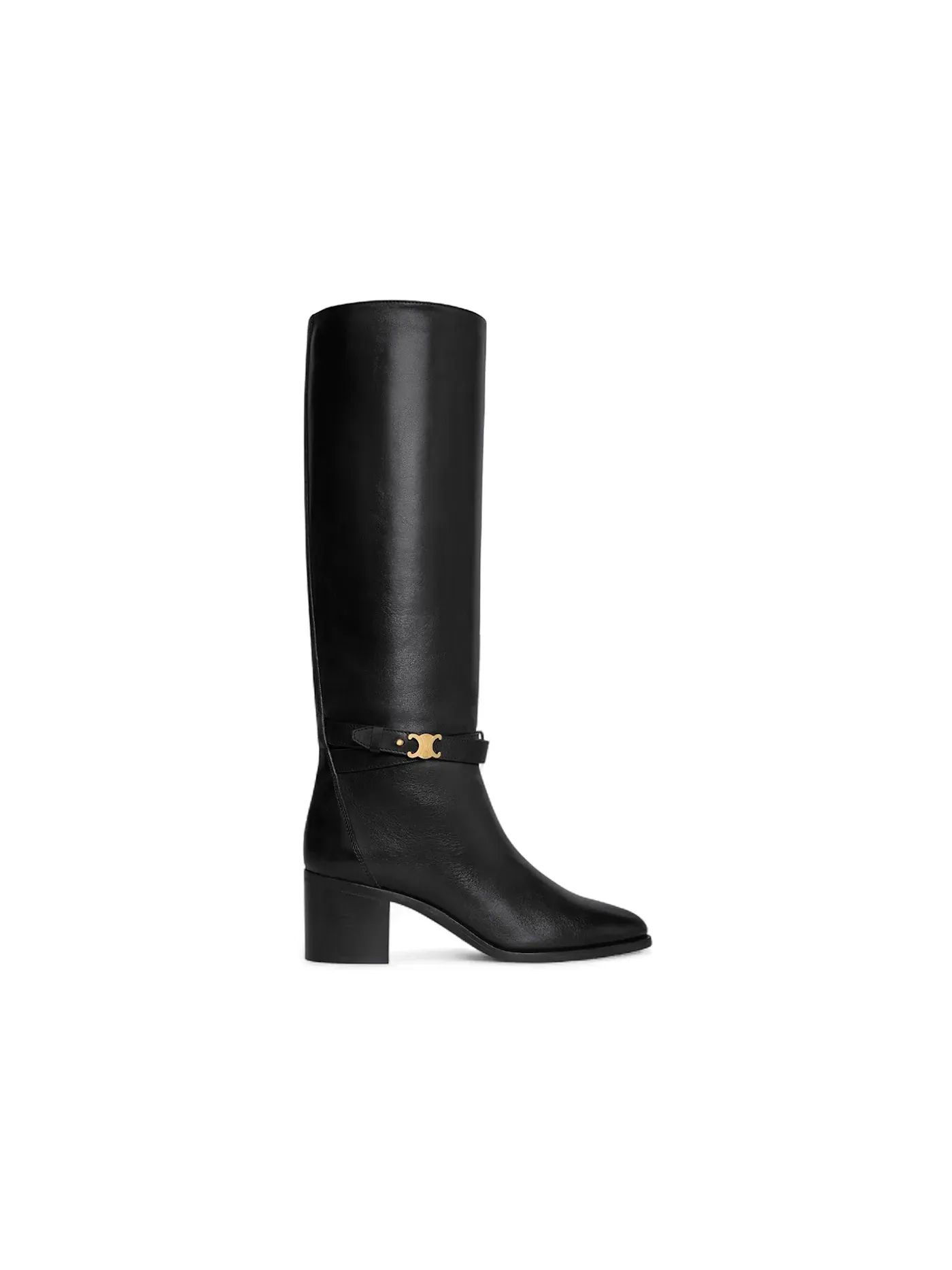 Женские сапоги с ремешком Celine Garance Triomphe Strap High Boot Celine — изображение 1 из 1, черный